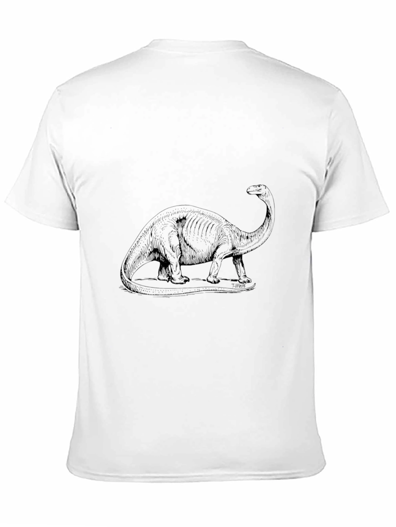 Dinosaur Graphic Print Crew Neck T-Shirt
