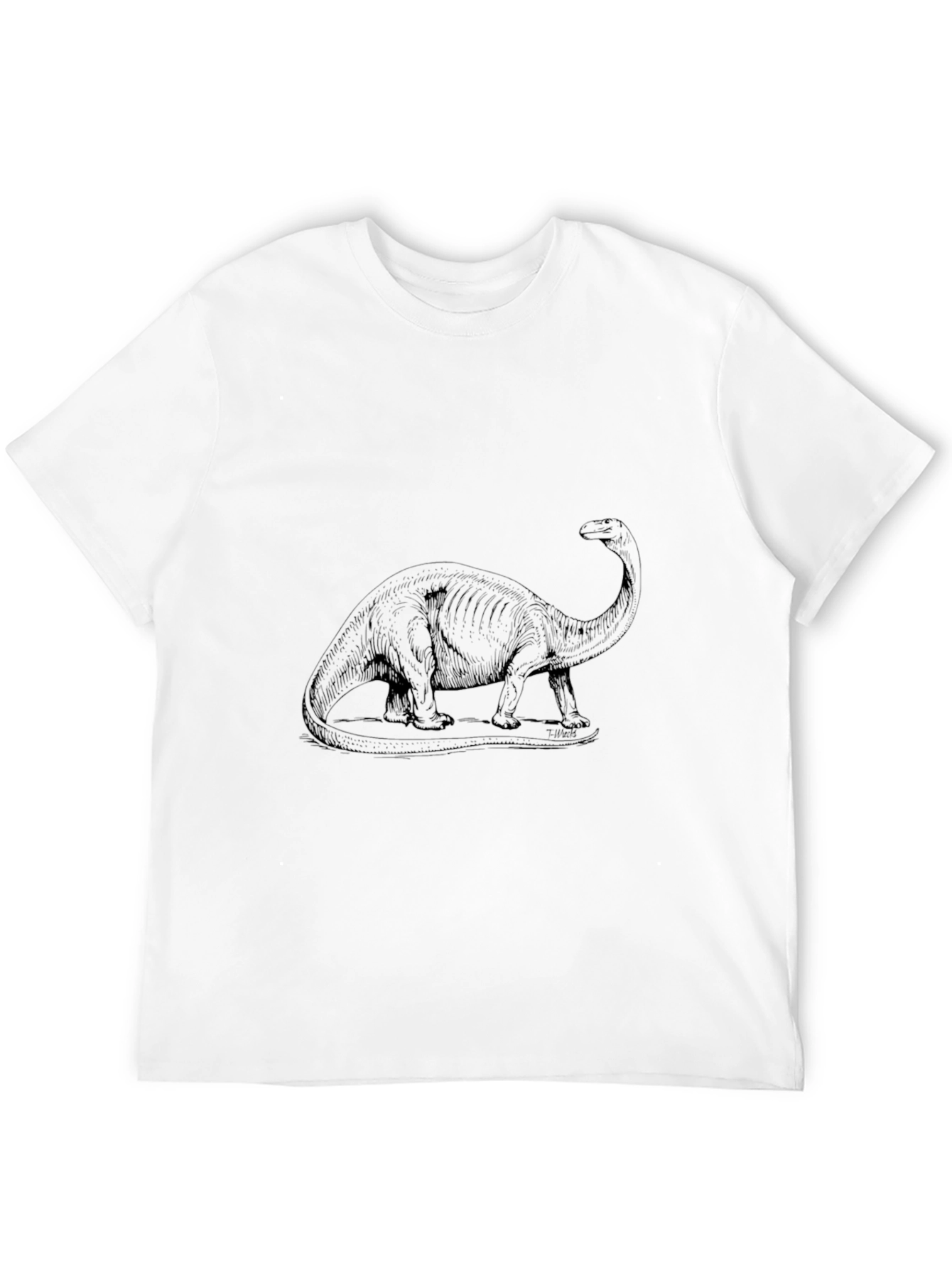 Dinosaur Graphic Print Crew Neck T-Shirt