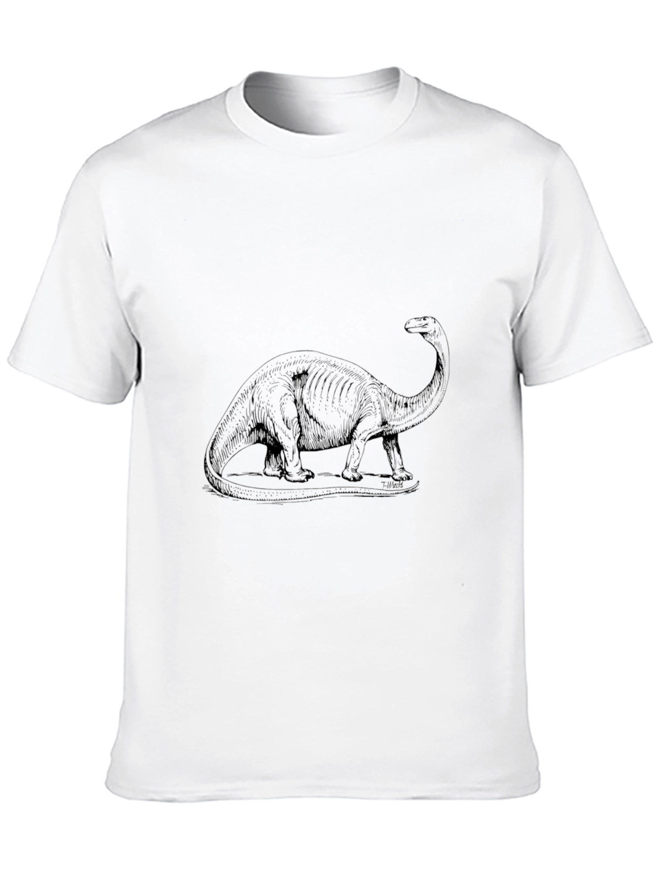 Dinosaur Graphic Print Crew Neck T-Shirt