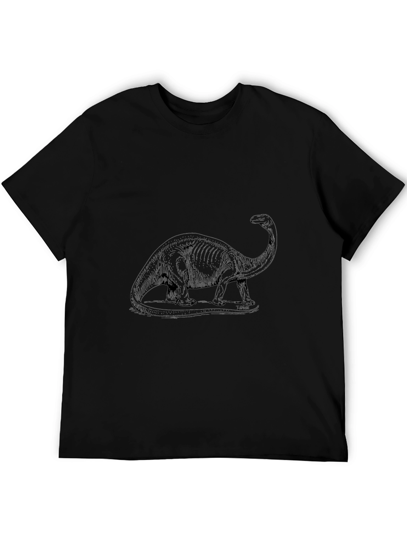 Dinosaur Graphic Print Crew Neck T-Shirt