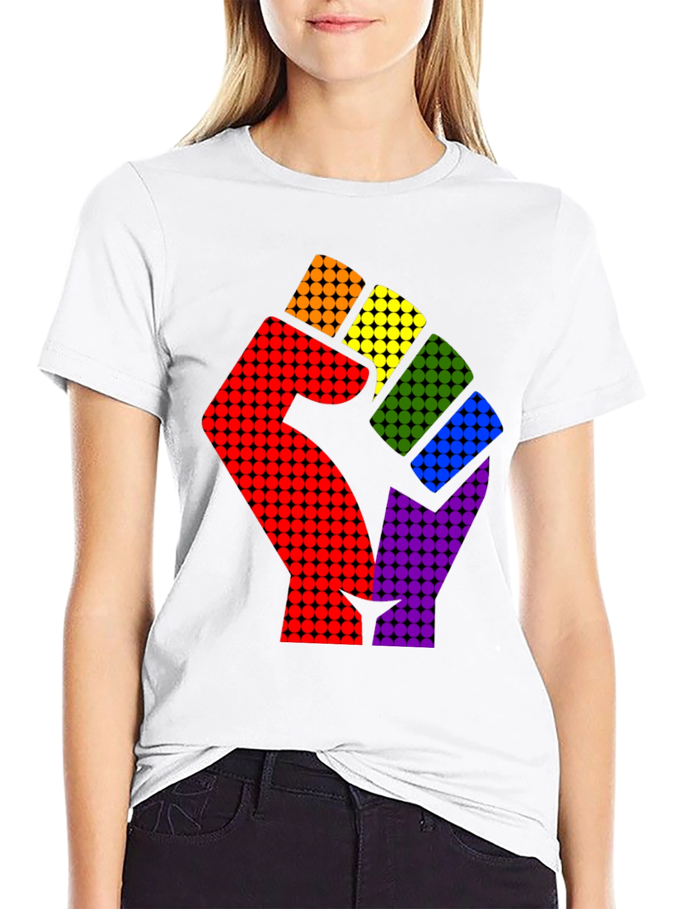 LGBTQ Pride Fist T-Shirt - Black Graphic Tee
