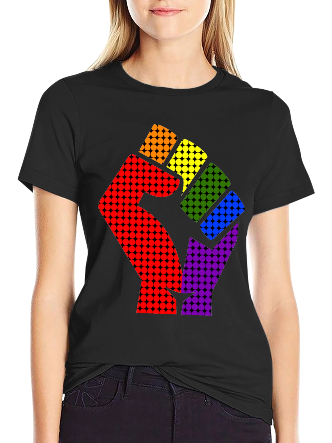 LGBTQ Pride Fist T-Shirt - Black Graphic Tee
