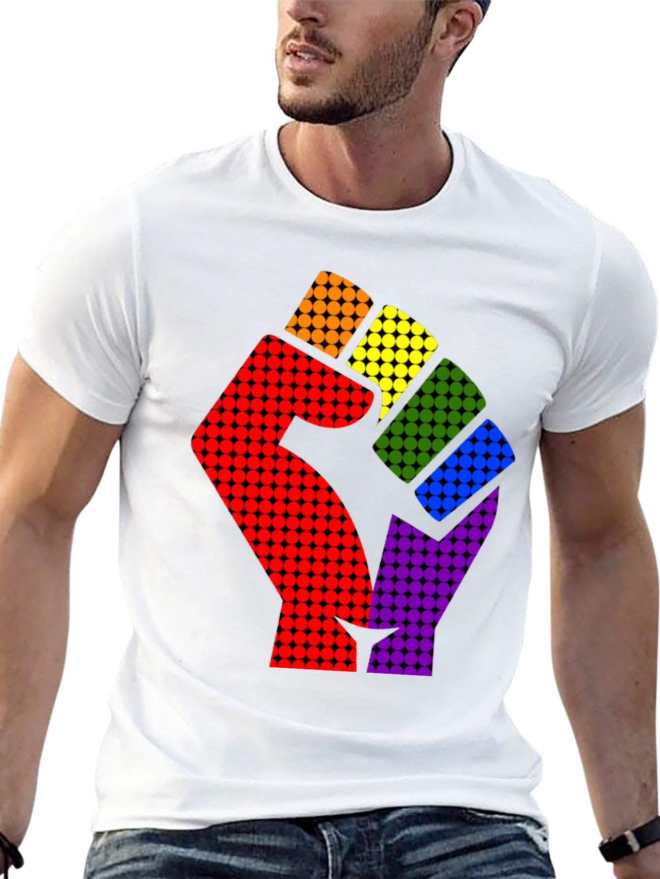 LGBTQ Pride Fist T-Shirt - Black Graphic Tee