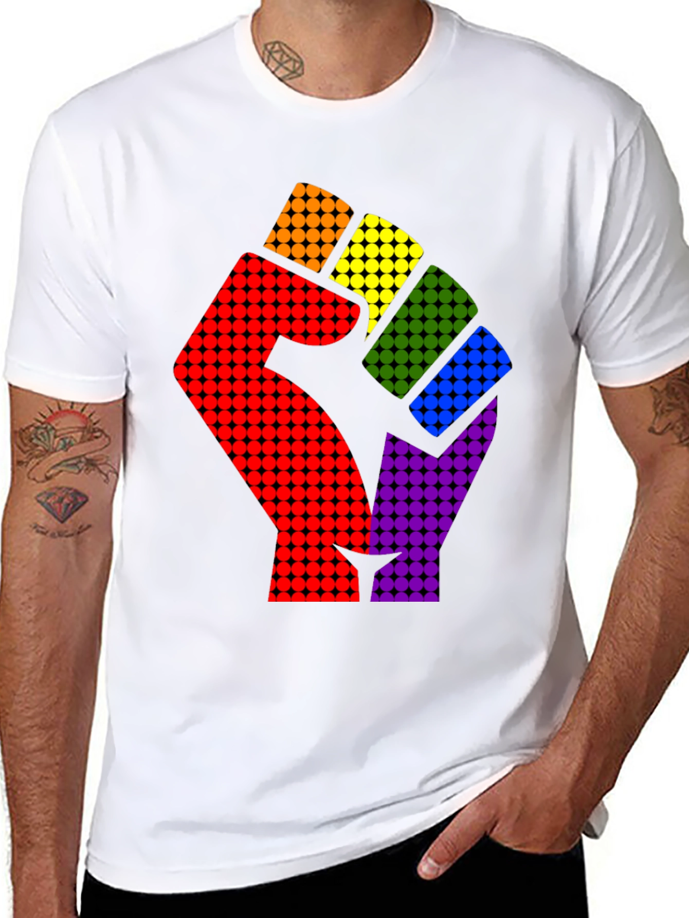 LGBTQ Pride Fist T-Shirt - Black Graphic Tee