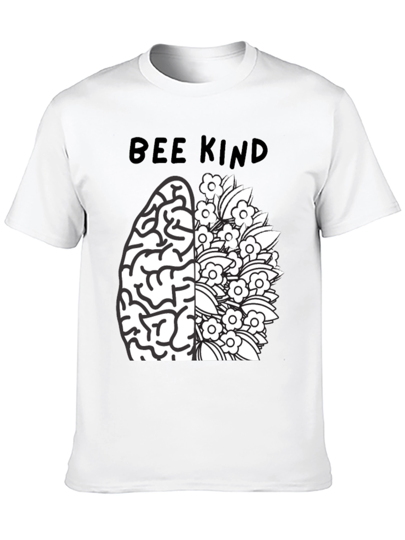 Bee Kind Brain Flower T-Shirt