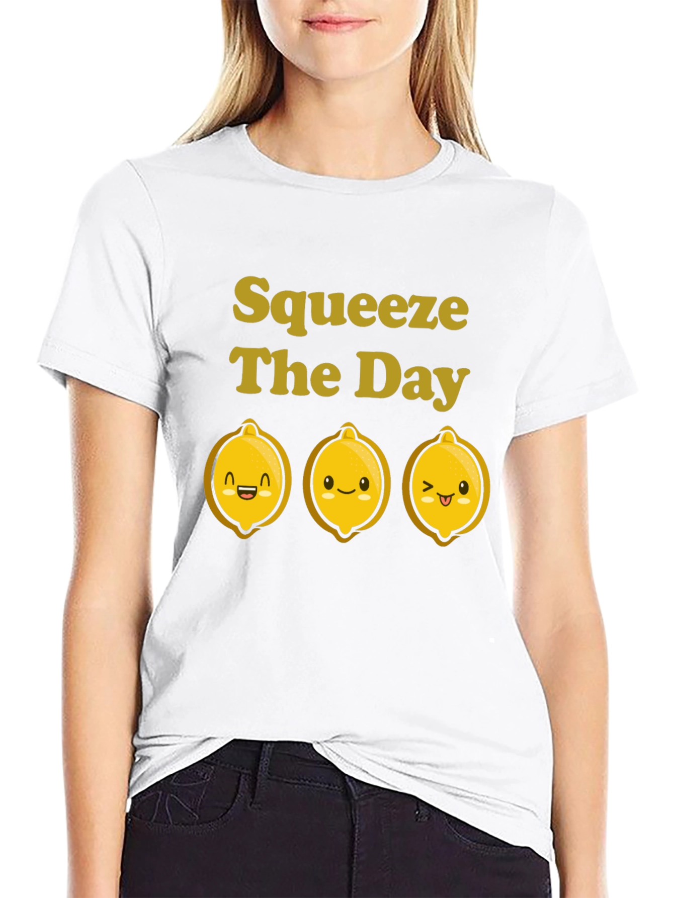 Squeeze The Day Lemon Graphic T-Shirt