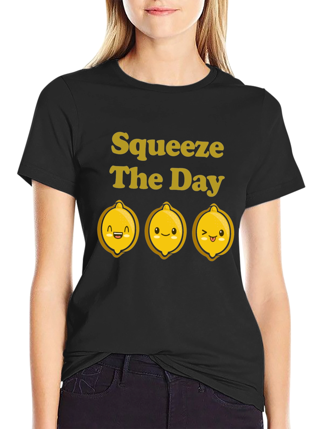 Squeeze The Day Lemon Graphic T-Shirt
