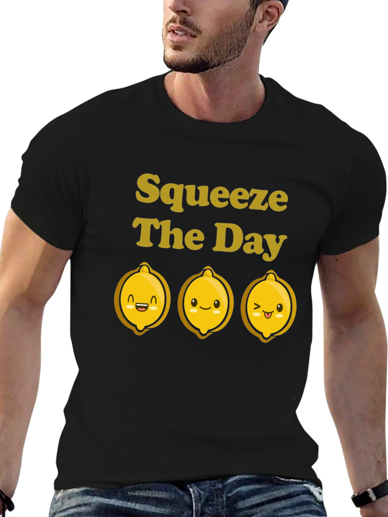 Squeeze The Day Lemon Graphic T-Shirt
