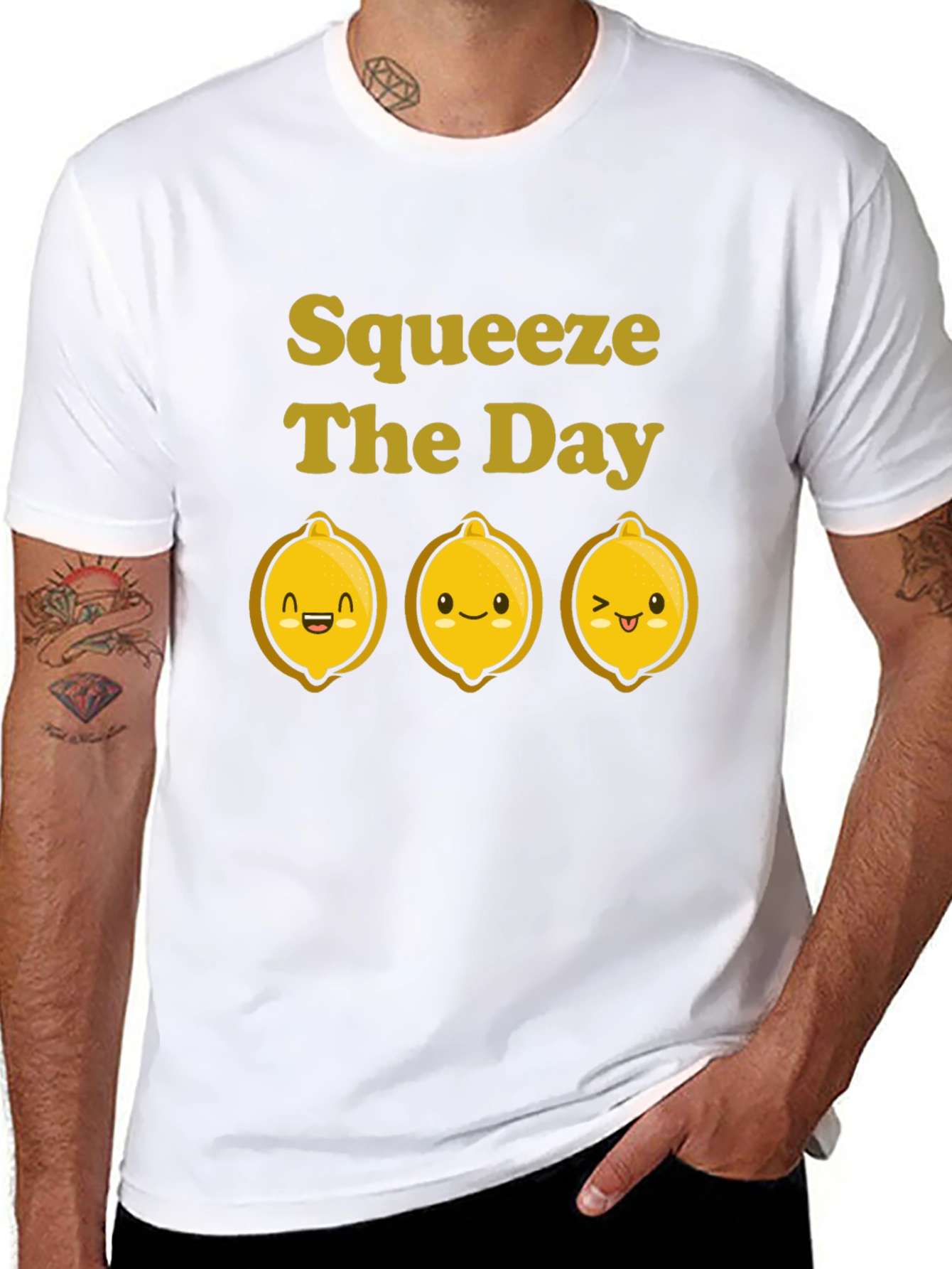 Squeeze The Day Lemon Graphic T-Shirt