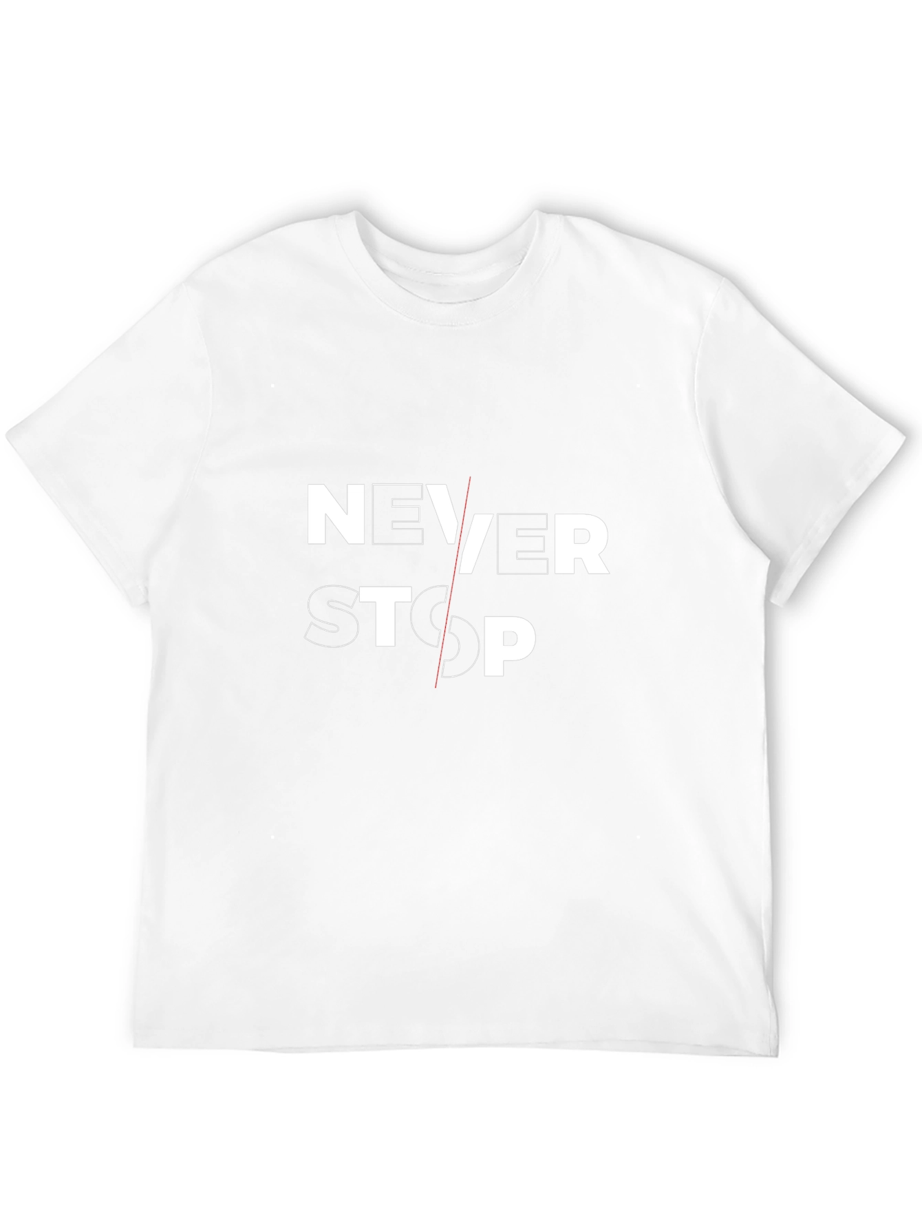 Never Stop Graphic Print Black T-Shirt