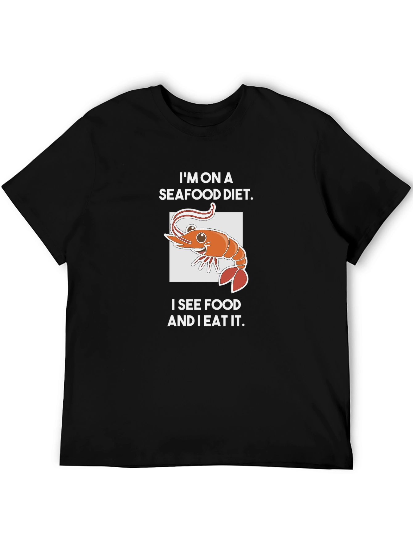 Seafood Diet T-Shirt - Funny Shrimp Graphic Tee