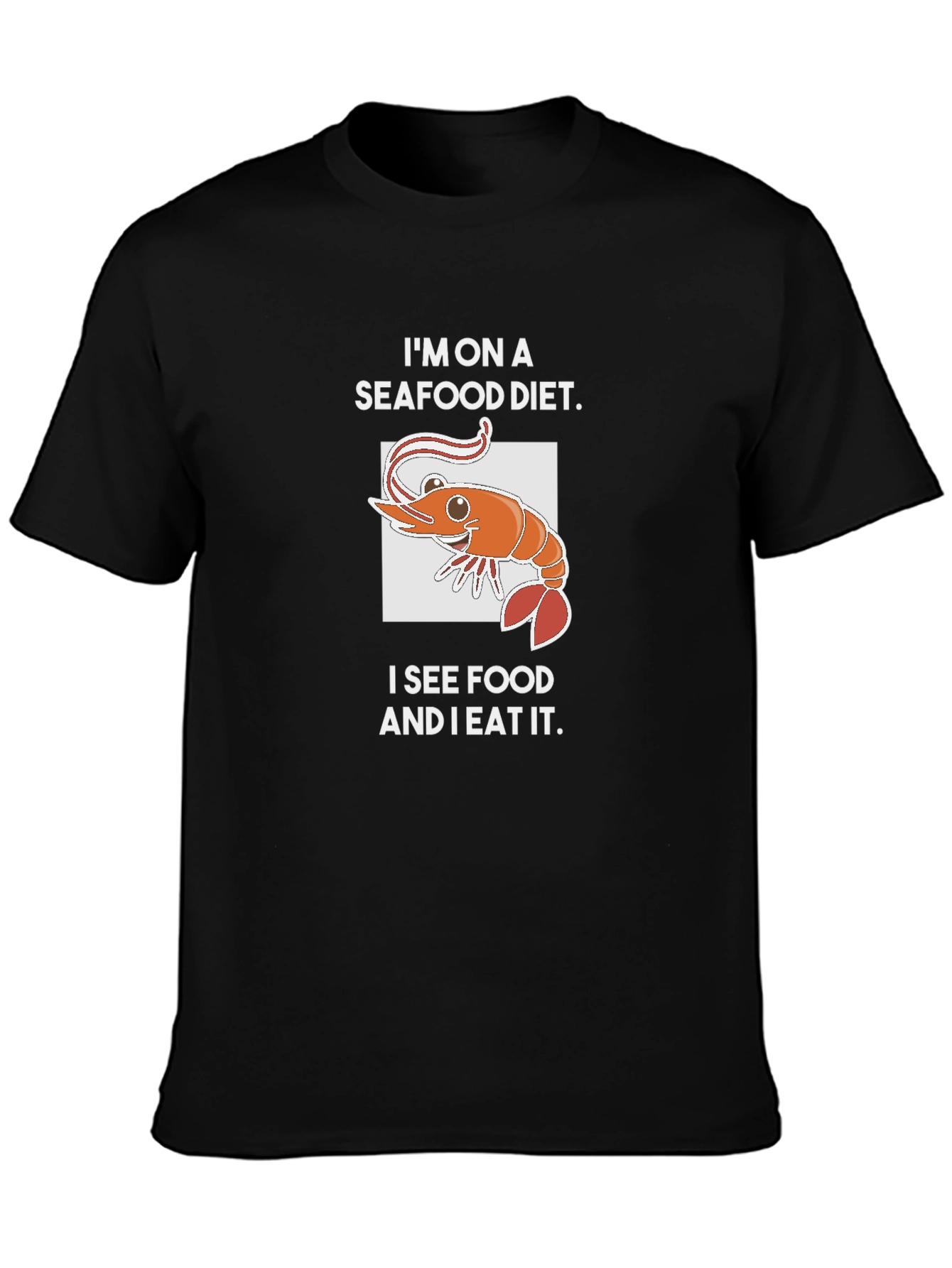Seafood Diet T-Shirt - Funny Shrimp Graphic Tee