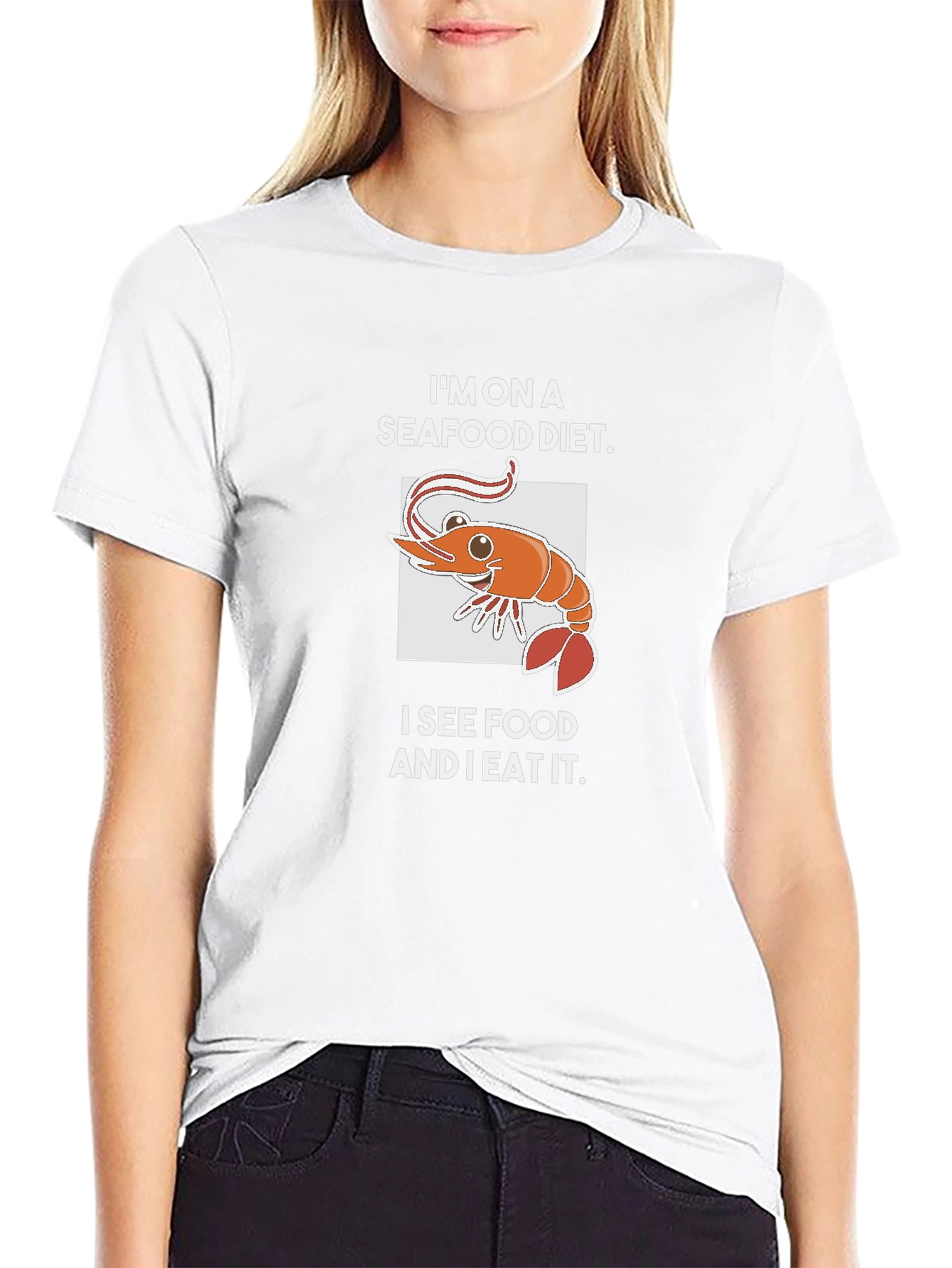 Seafood Diet T-Shirt - Funny Shrimp Graphic Tee