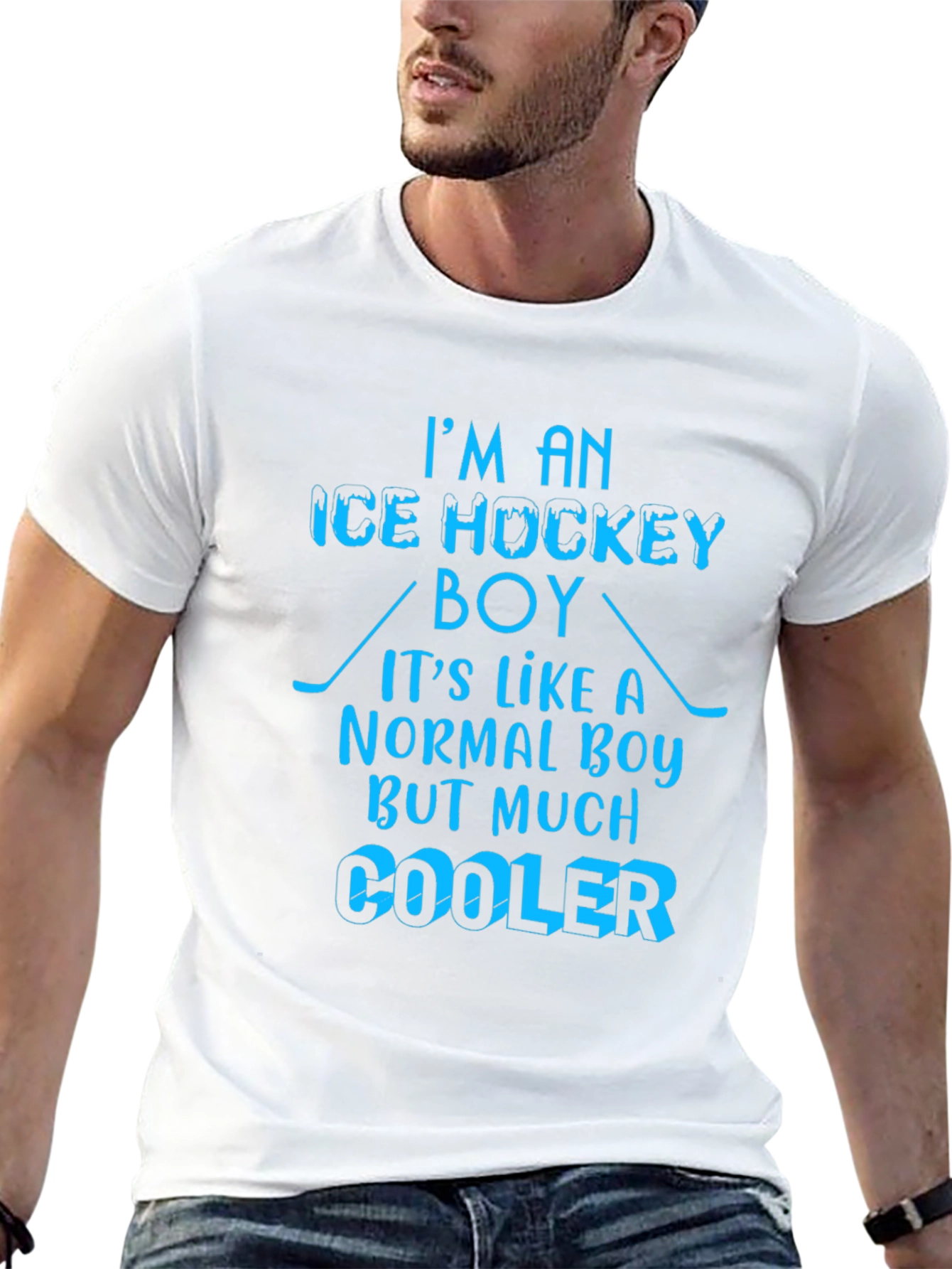 Ice Hockey Boy T-Shirt - Cooler Than Normal