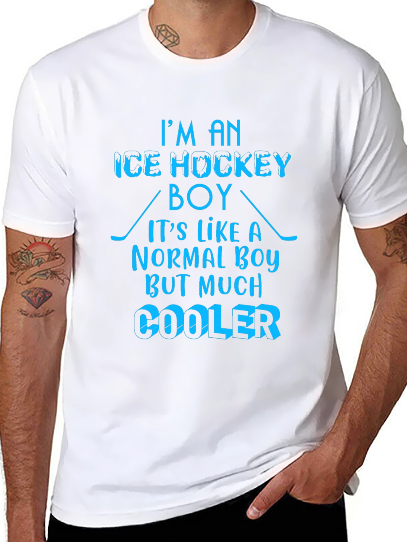 Ice Hockey Boy T-Shirt - Cooler Than Normal