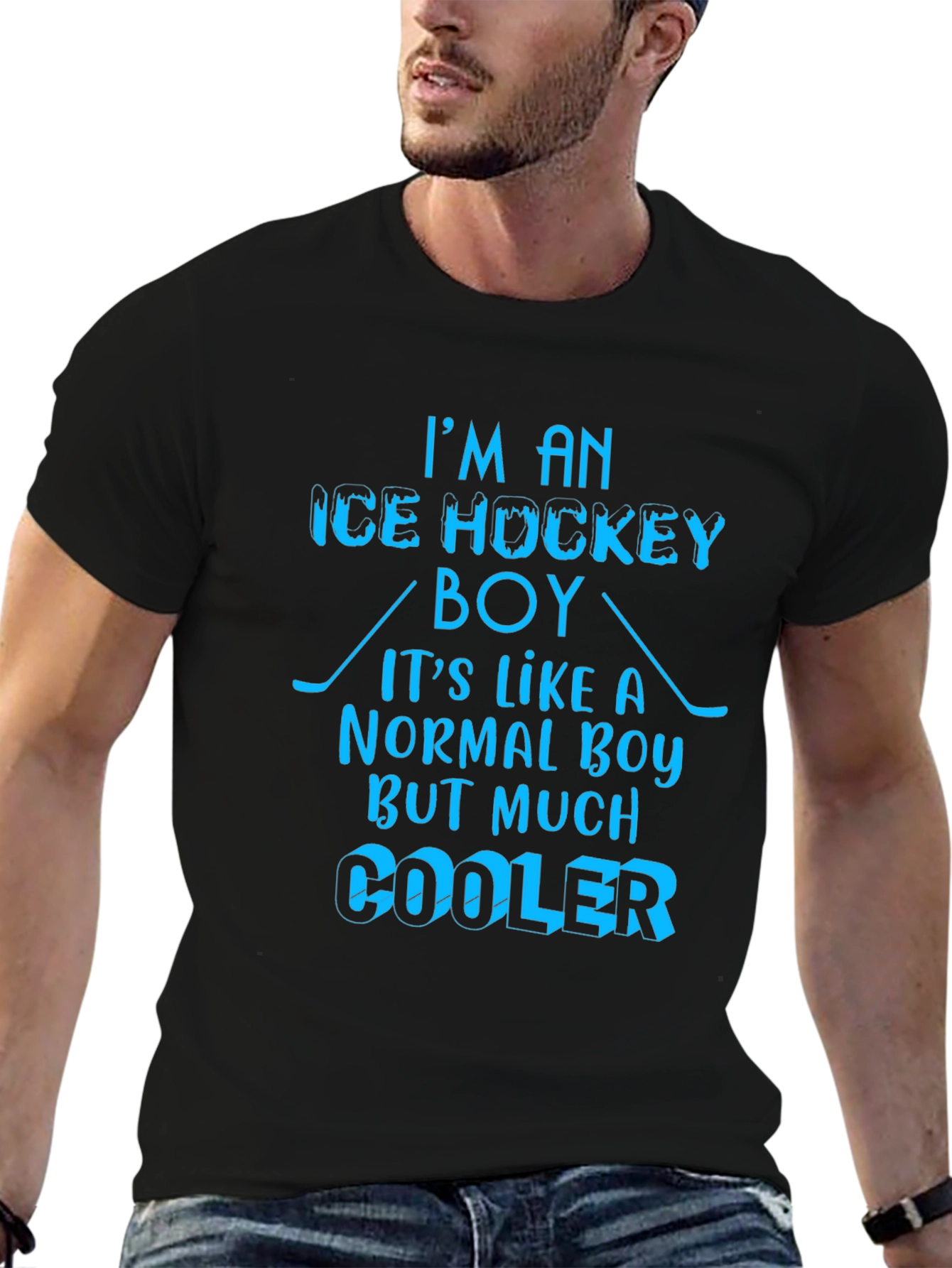 Ice Hockey Boy T-Shirt - Cooler Than Normal