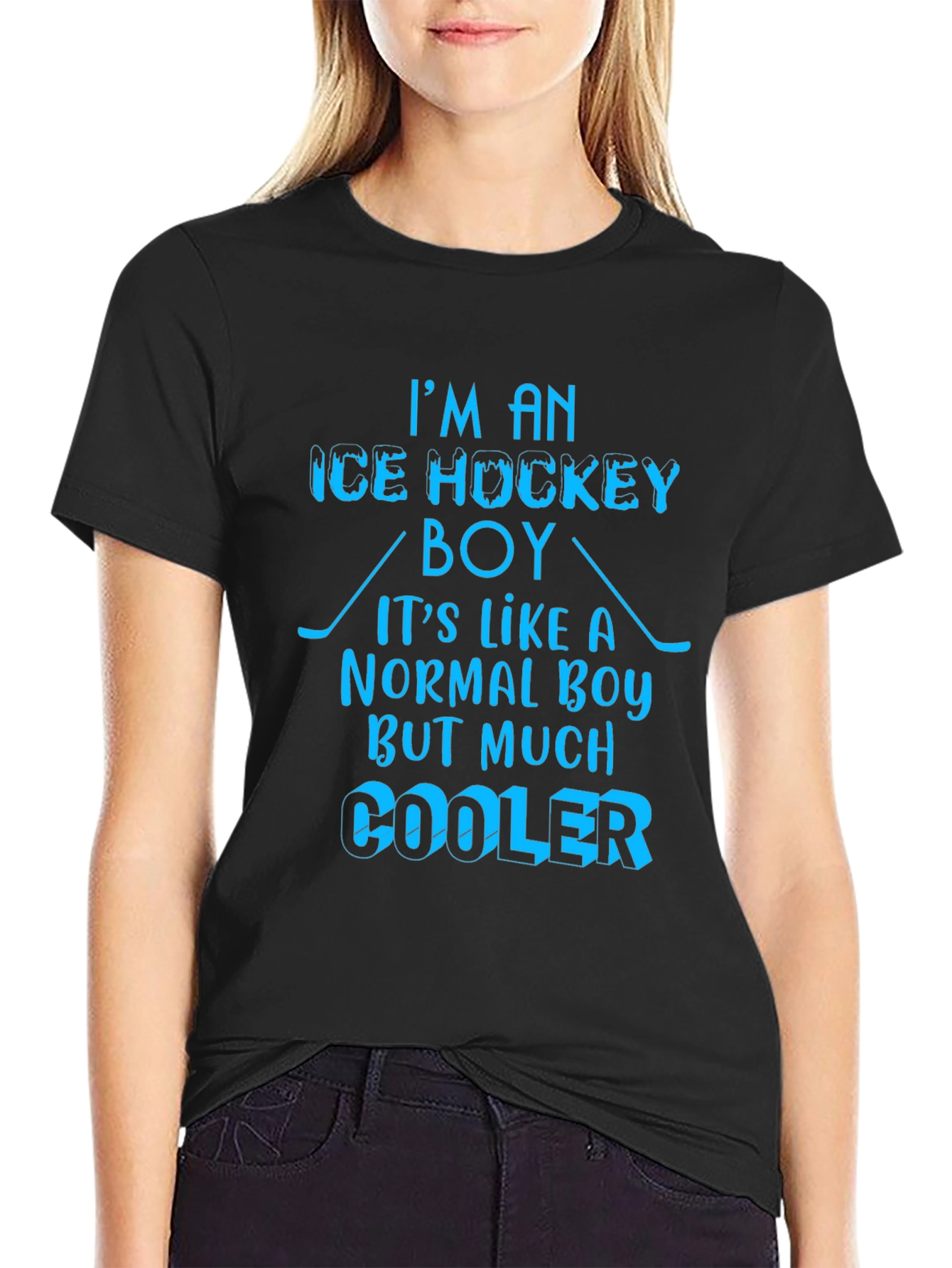 Ice Hockey Boy T-Shirt - Cooler Than Normal
