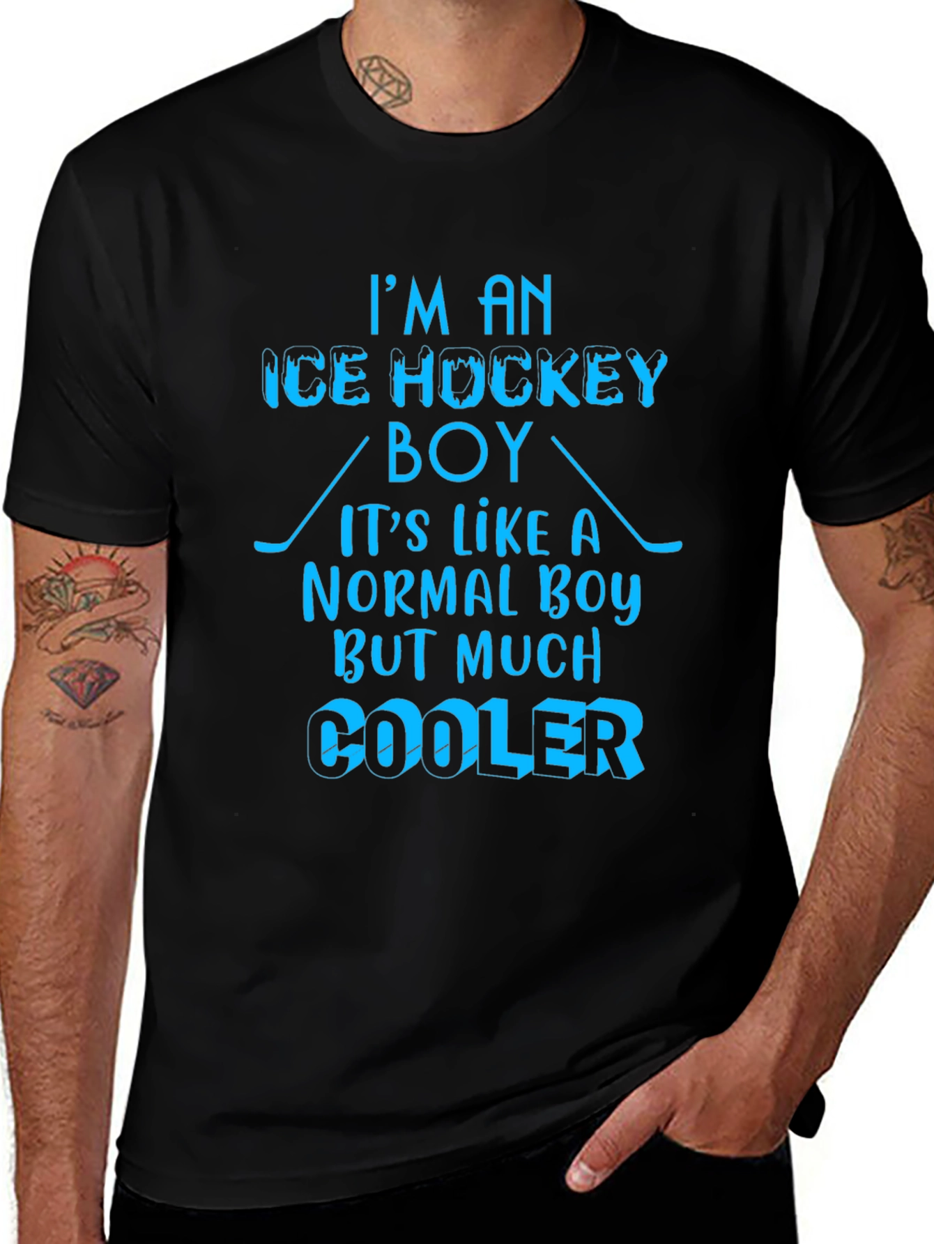 Ice Hockey Boy T-Shirt - Cooler Than Normal