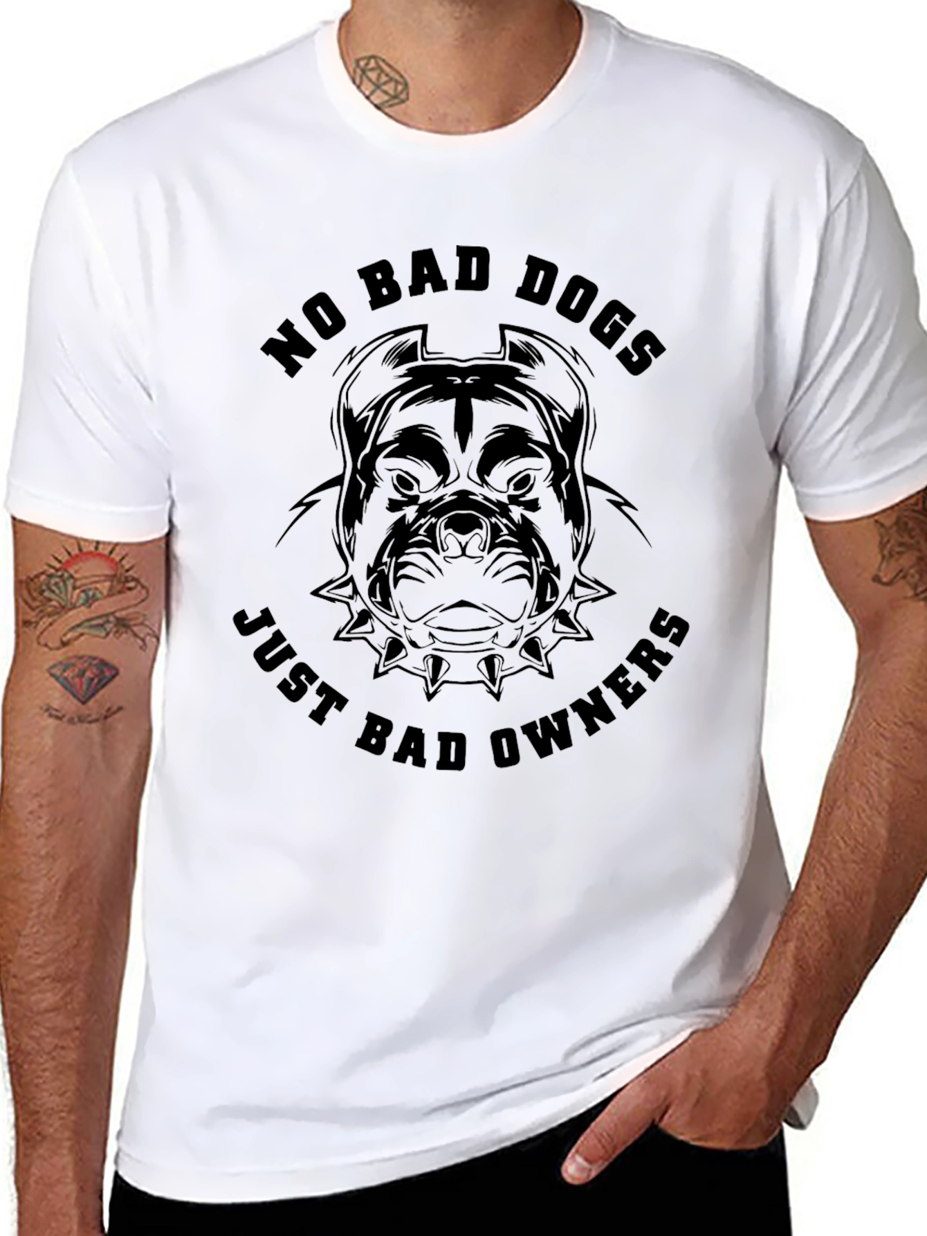 No Bad Dogs Just Bad Owners Black T-Shirt