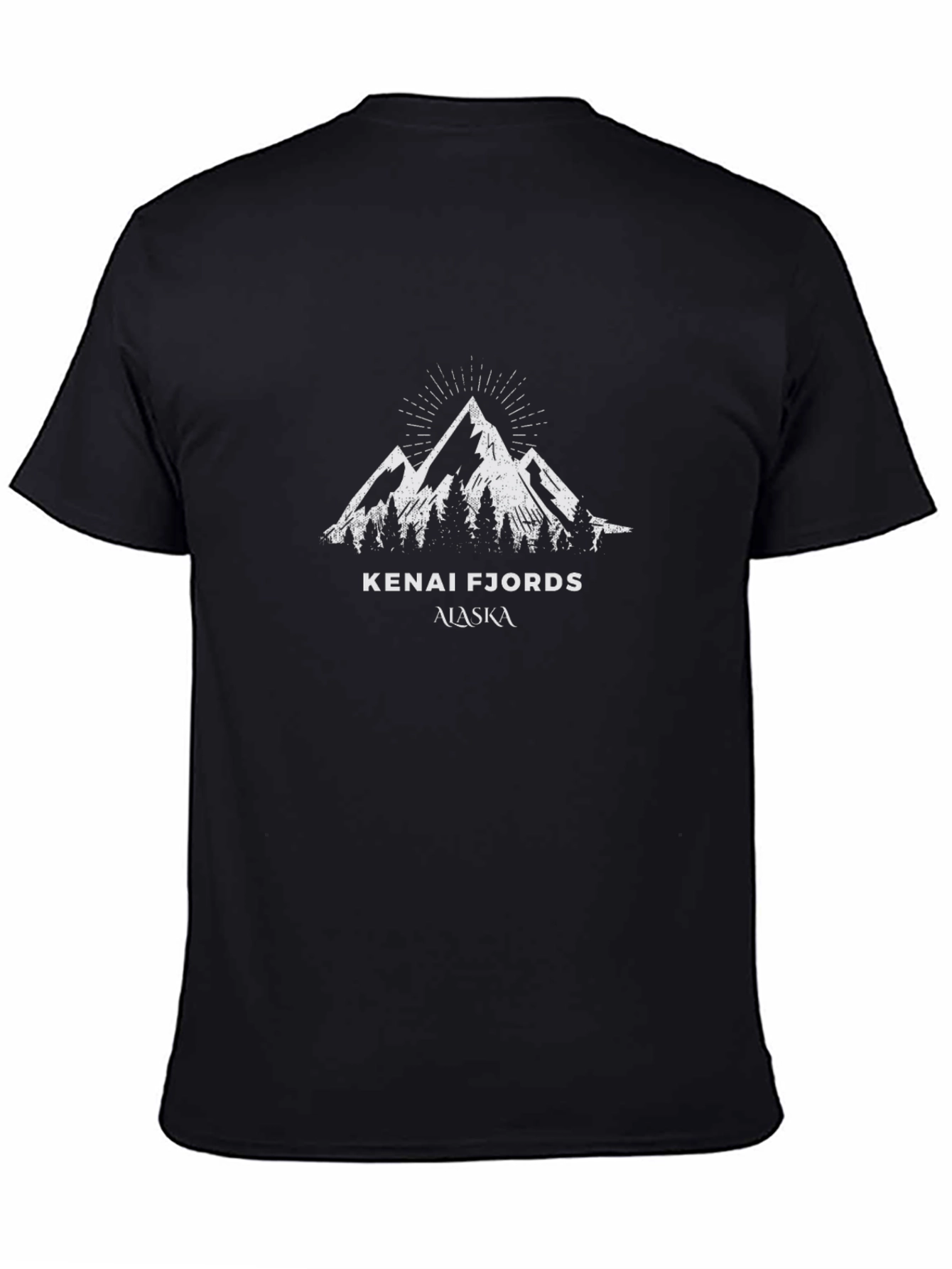 Kenai Fjords Alaska Graphic Tee - Black