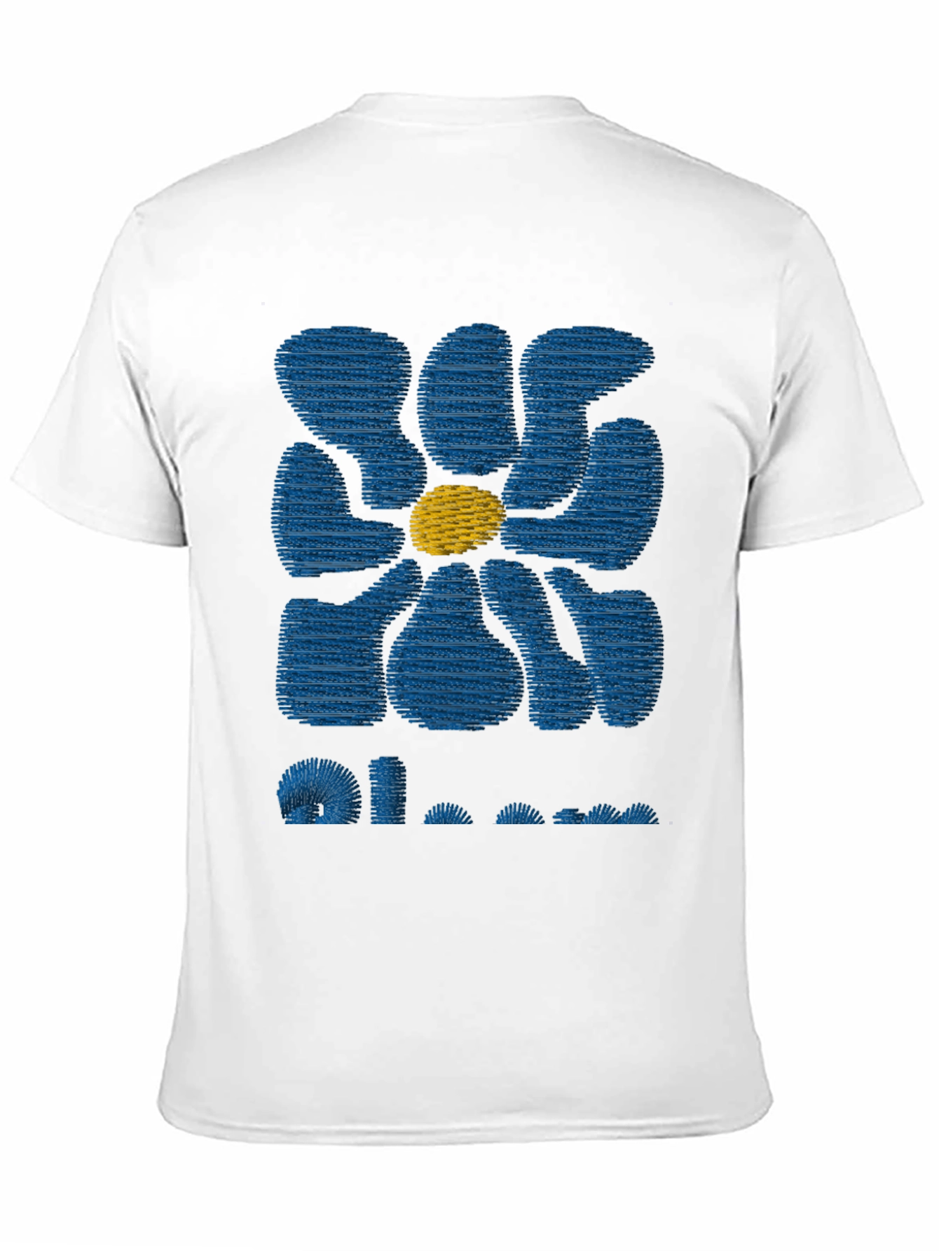 Retro Bloom Graphic Tee - Black Cotton T-Shirt