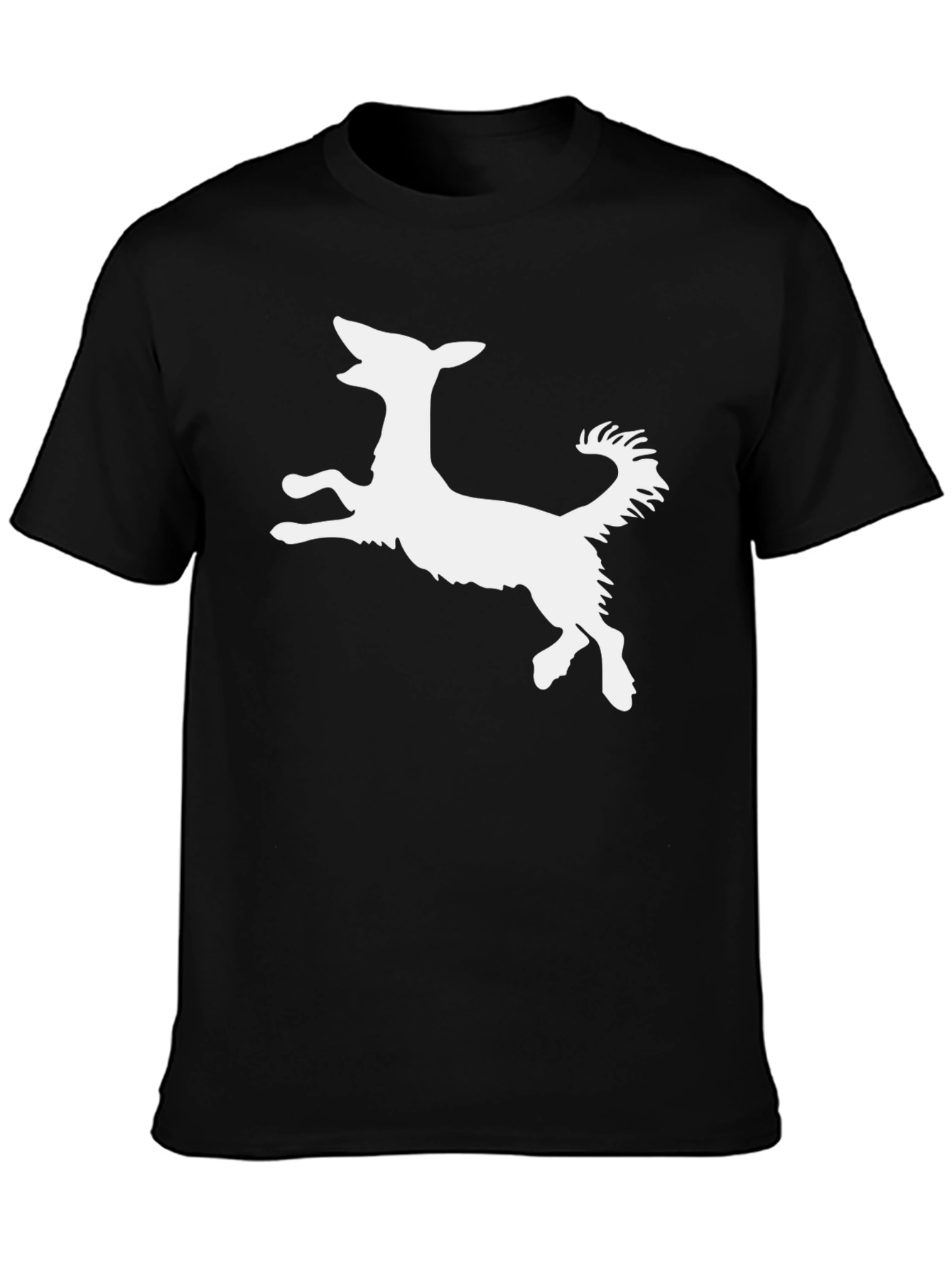 Dog Silhouette Black T-Shirt