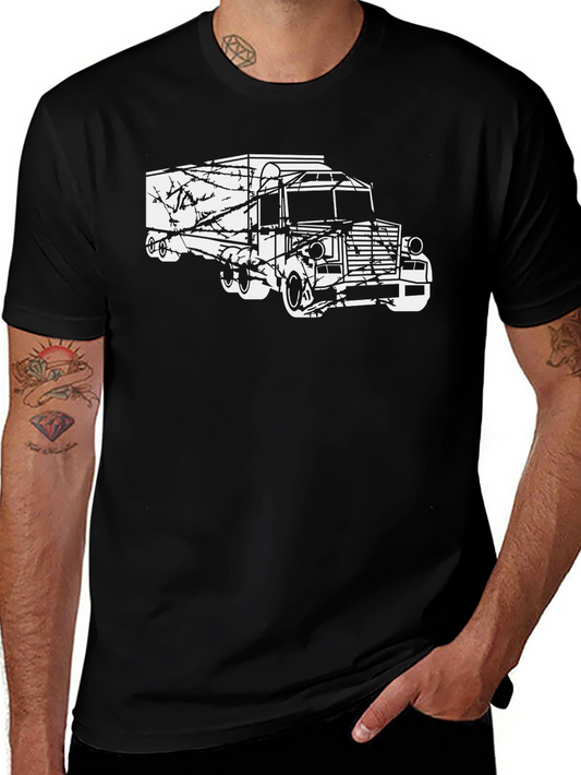 Vintage Truck Graphic T-Shirt - Black