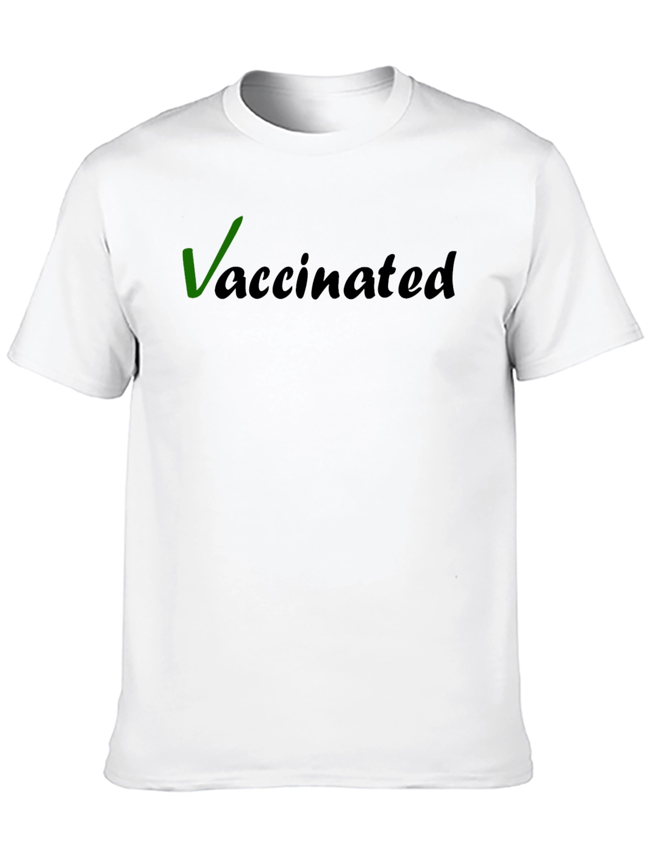 Vaccinated Black T-Shirt - Show Your Status