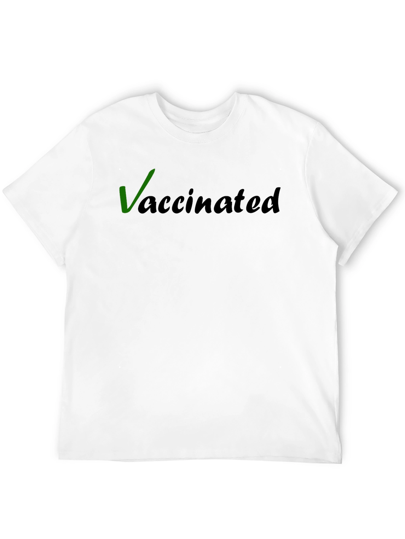 Vaccinated Black T-Shirt - Show Your Status