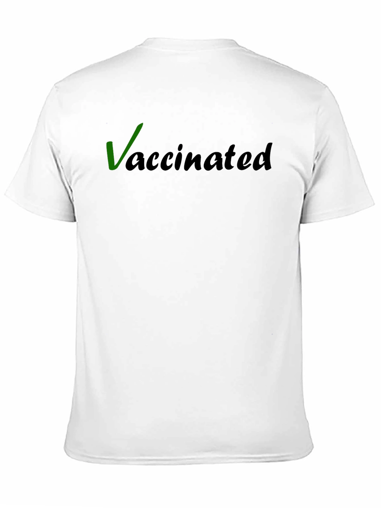 Vaccinated Black T-Shirt - Show Your Status