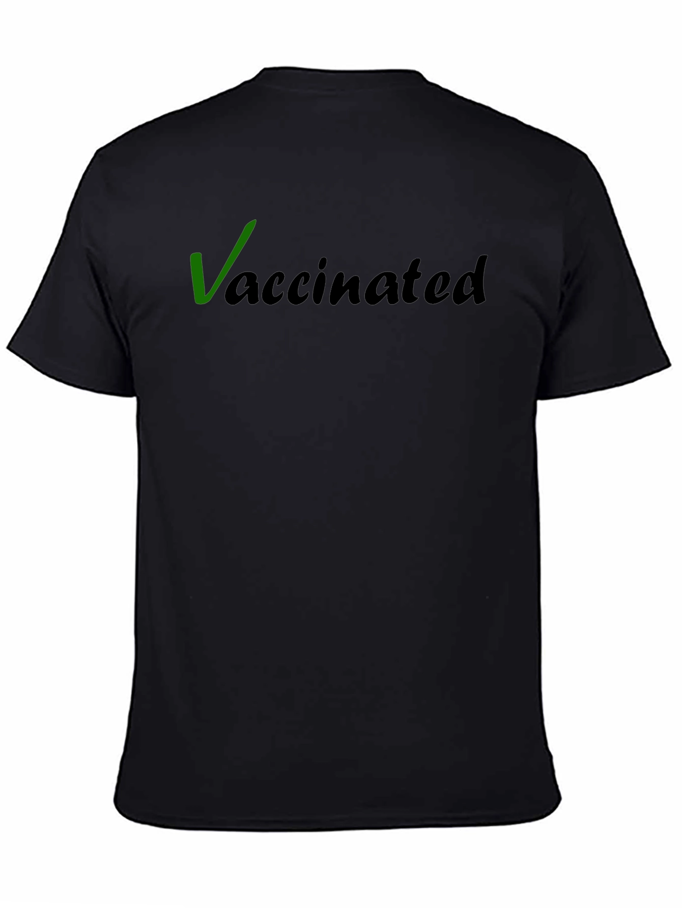 Vaccinated Black T-Shirt - Show Your Status