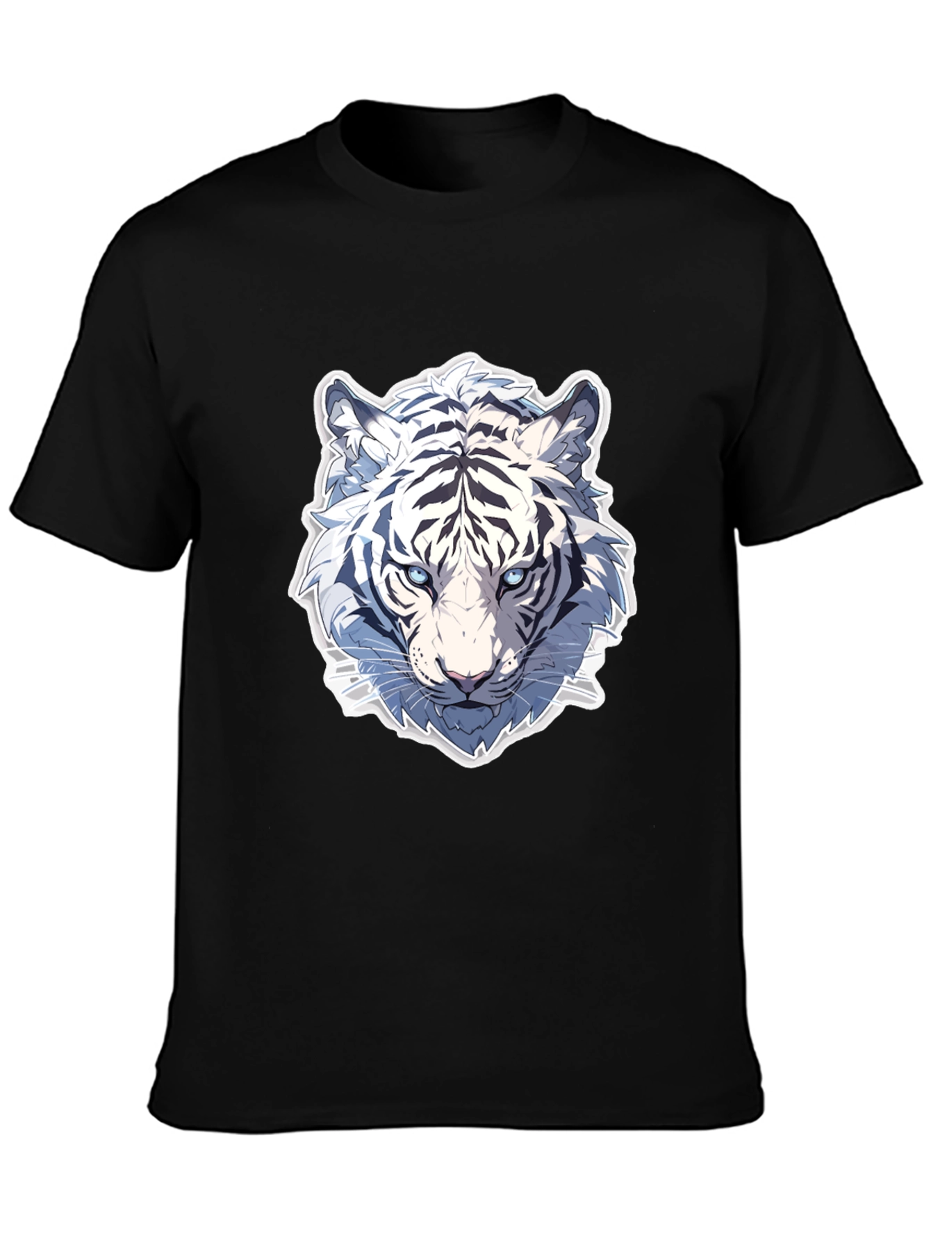 White Tiger Graphic Tee - Stylish Black T-Shirt