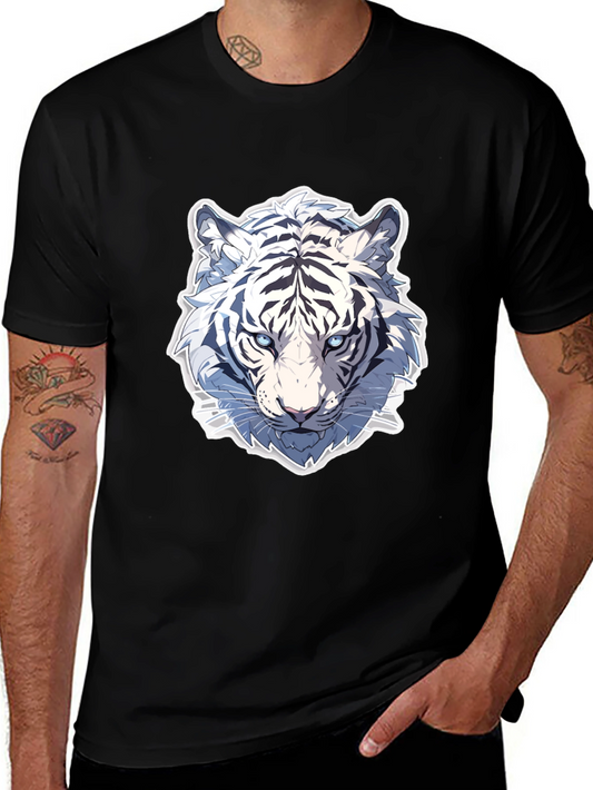 White Tiger Graphic Tee - Stylish Black T-Shirt