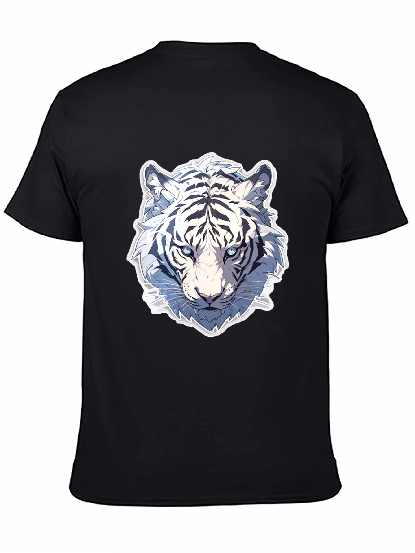 White Tiger Graphic Tee - Stylish Black T-Shirt