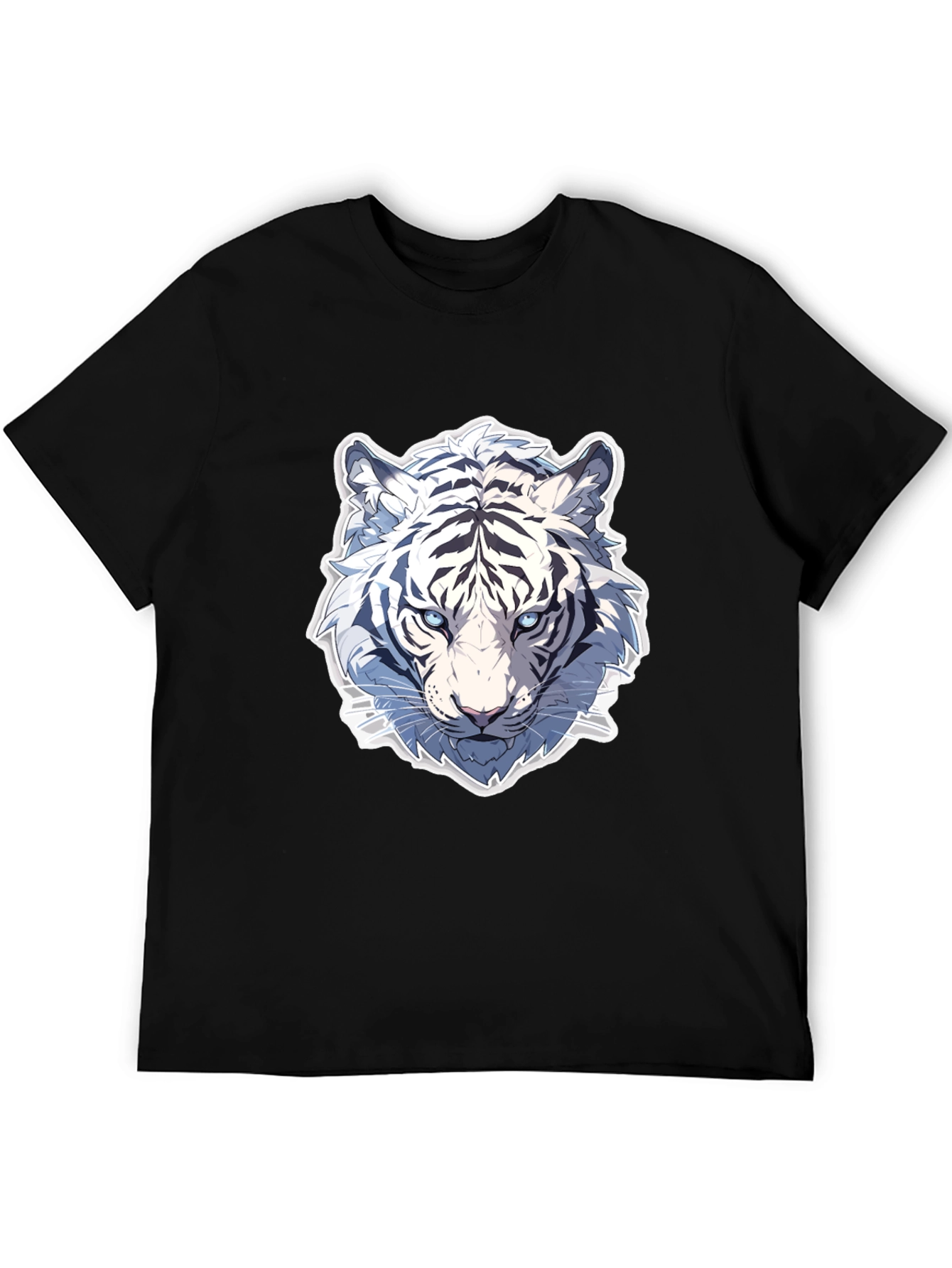 White Tiger Graphic Tee - Stylish Black T-Shirt