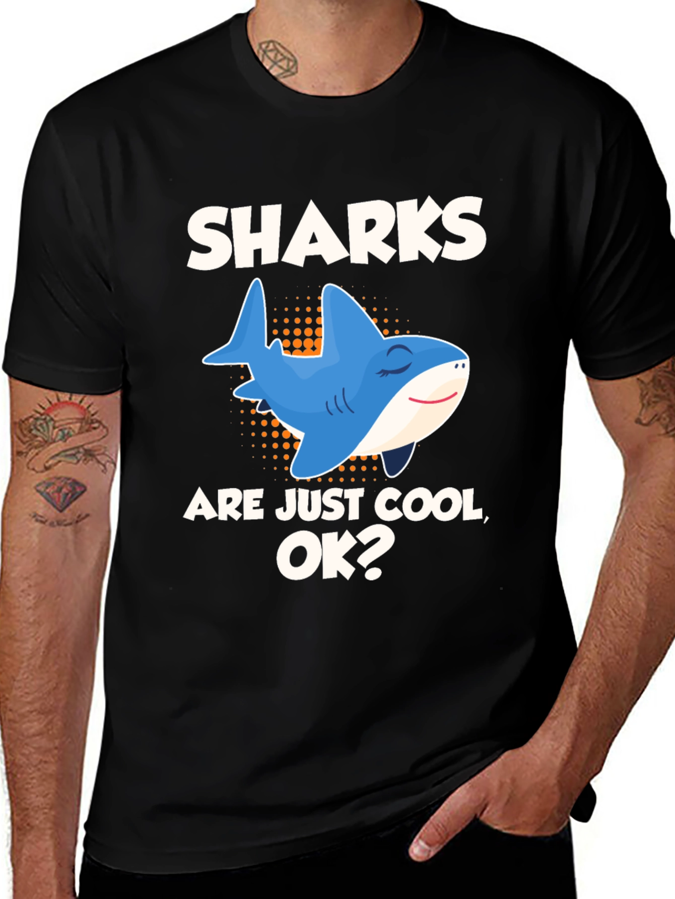 Funny Sharks are Cool Graphic T-Shirt