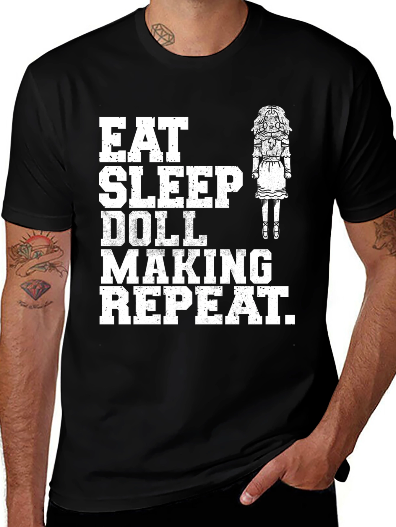 Eat Sleep Doll Making Repeat T-Shirt