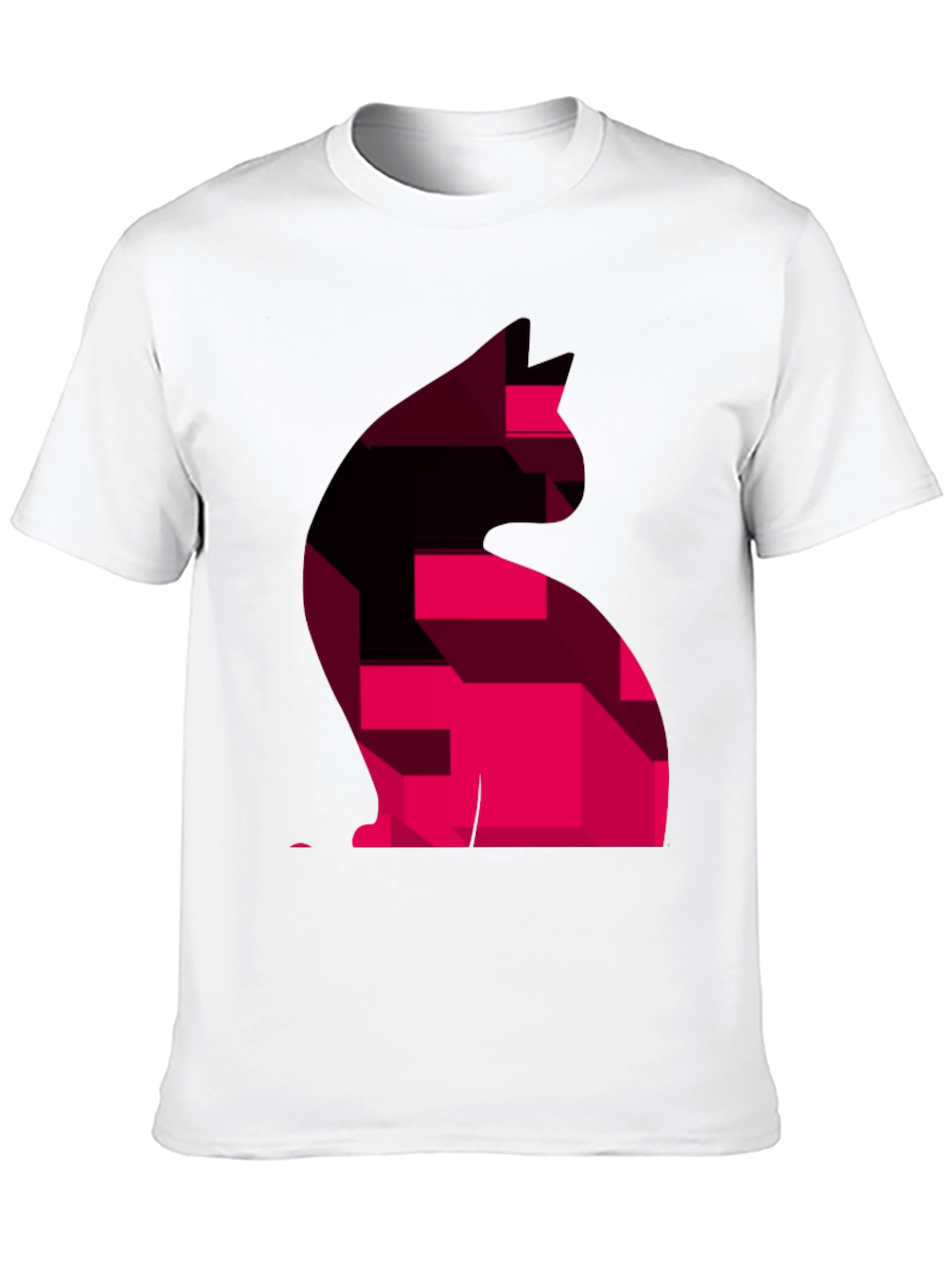 Abstract Cat Graphic Mens T-Shirt