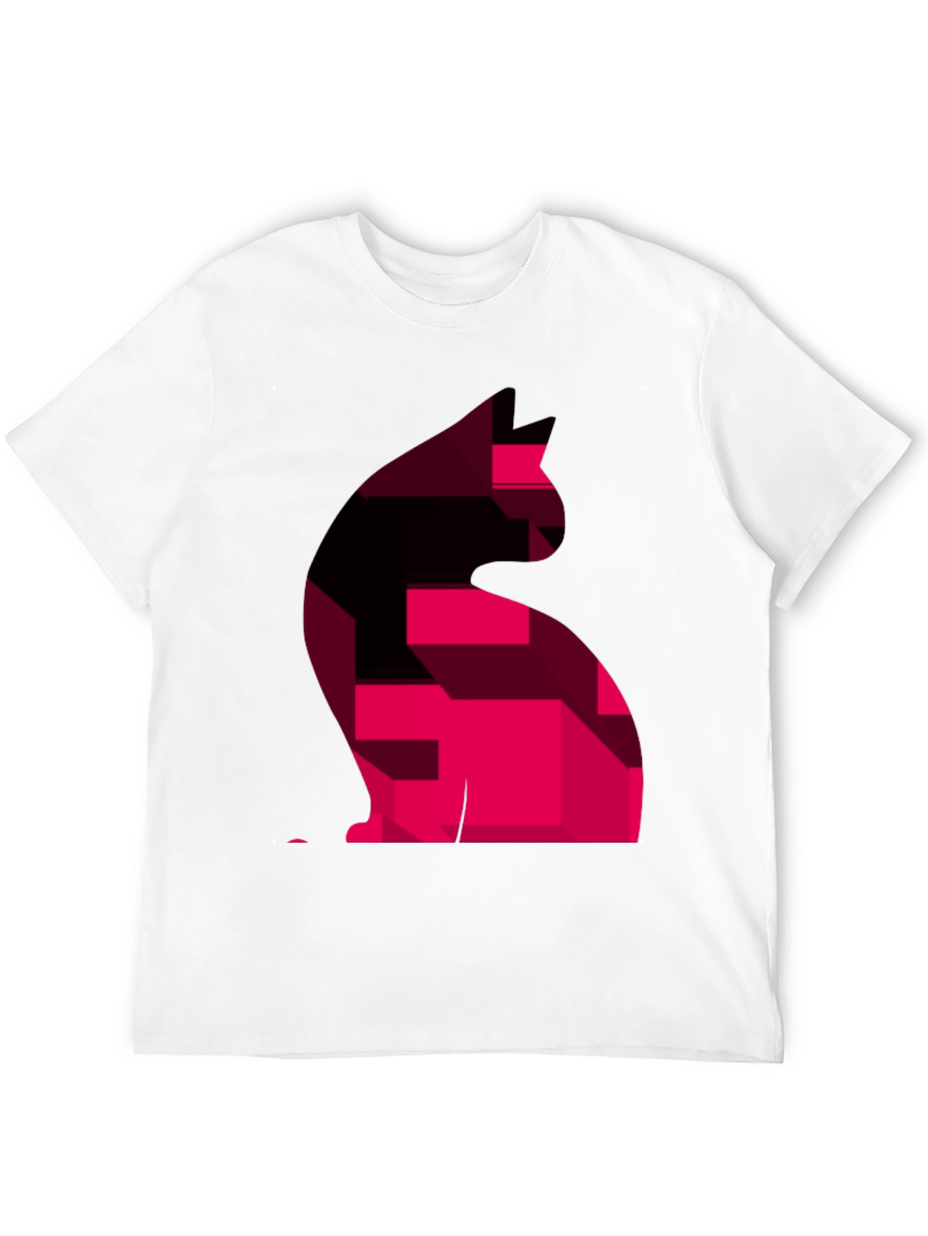 Abstract Cat Graphic Mens T-Shirt