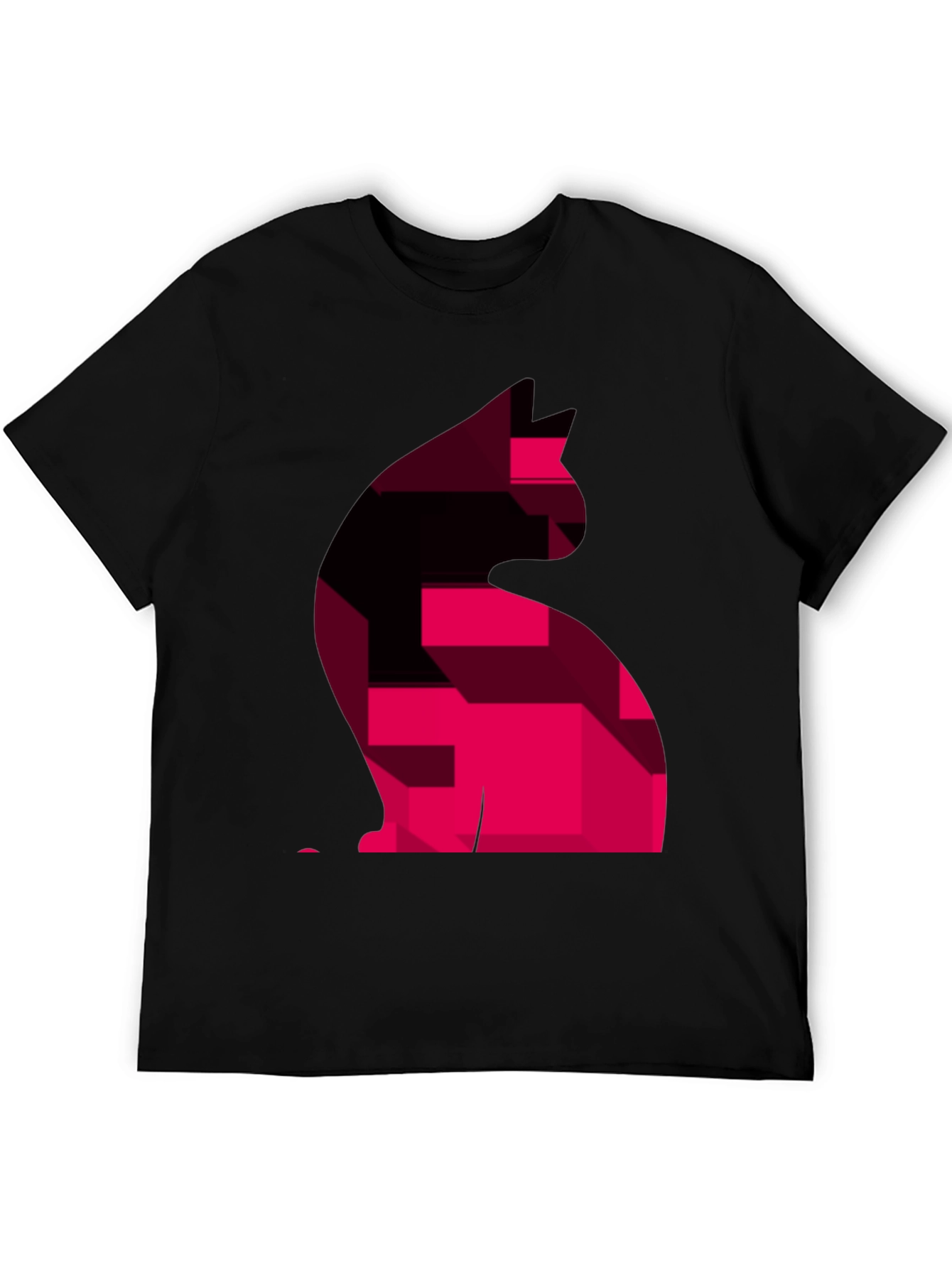 Abstract Cat Graphic Mens T-Shirt