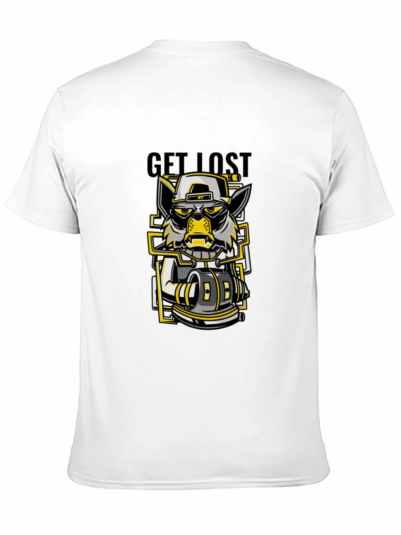 Get Lost Graphic Print Black T-Shirt