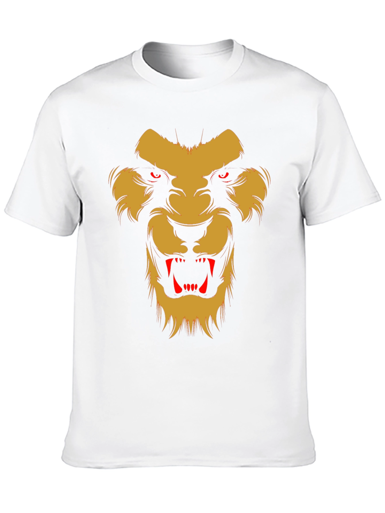 Fearsome Lion Graphic Black T-Shirt