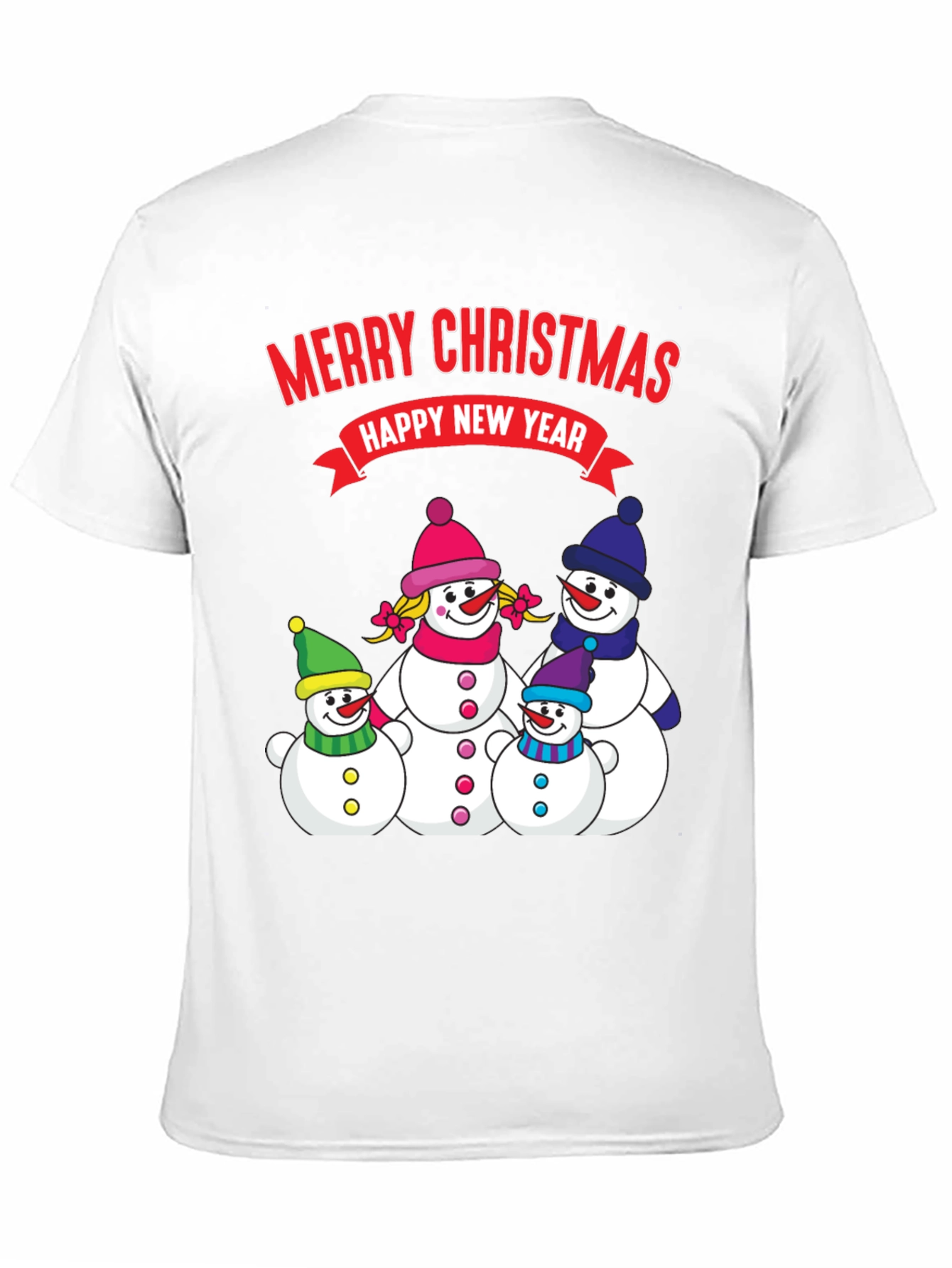 Merry Christmas Snowman Family Holiday T-Shirt