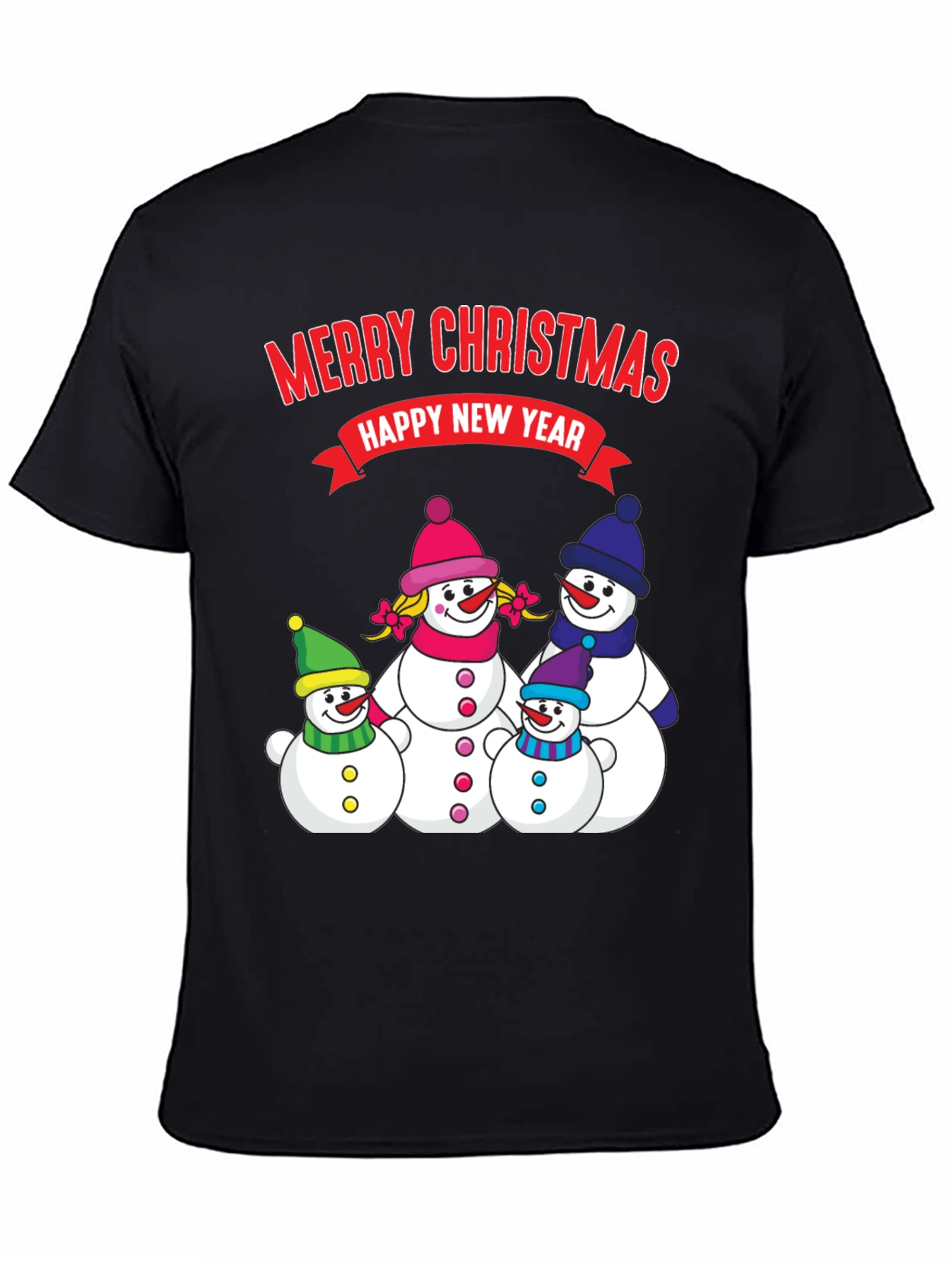 Merry Christmas Snowman Family Holiday T-Shirt