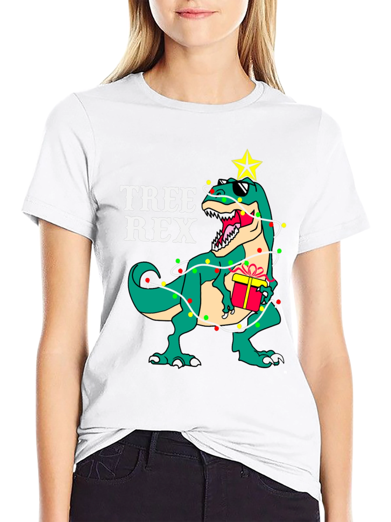 Tree Rex T-Shirt - Dinosaur Christmas Tee