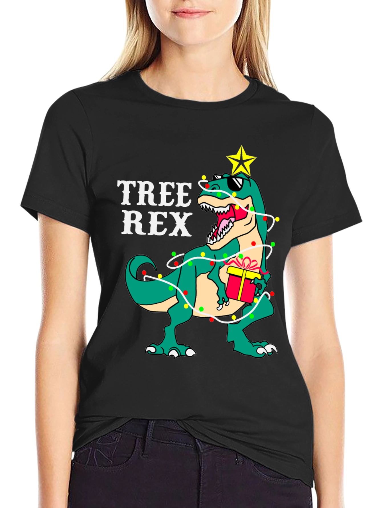 Tree Rex T-Shirt - Dinosaur Christmas Tee