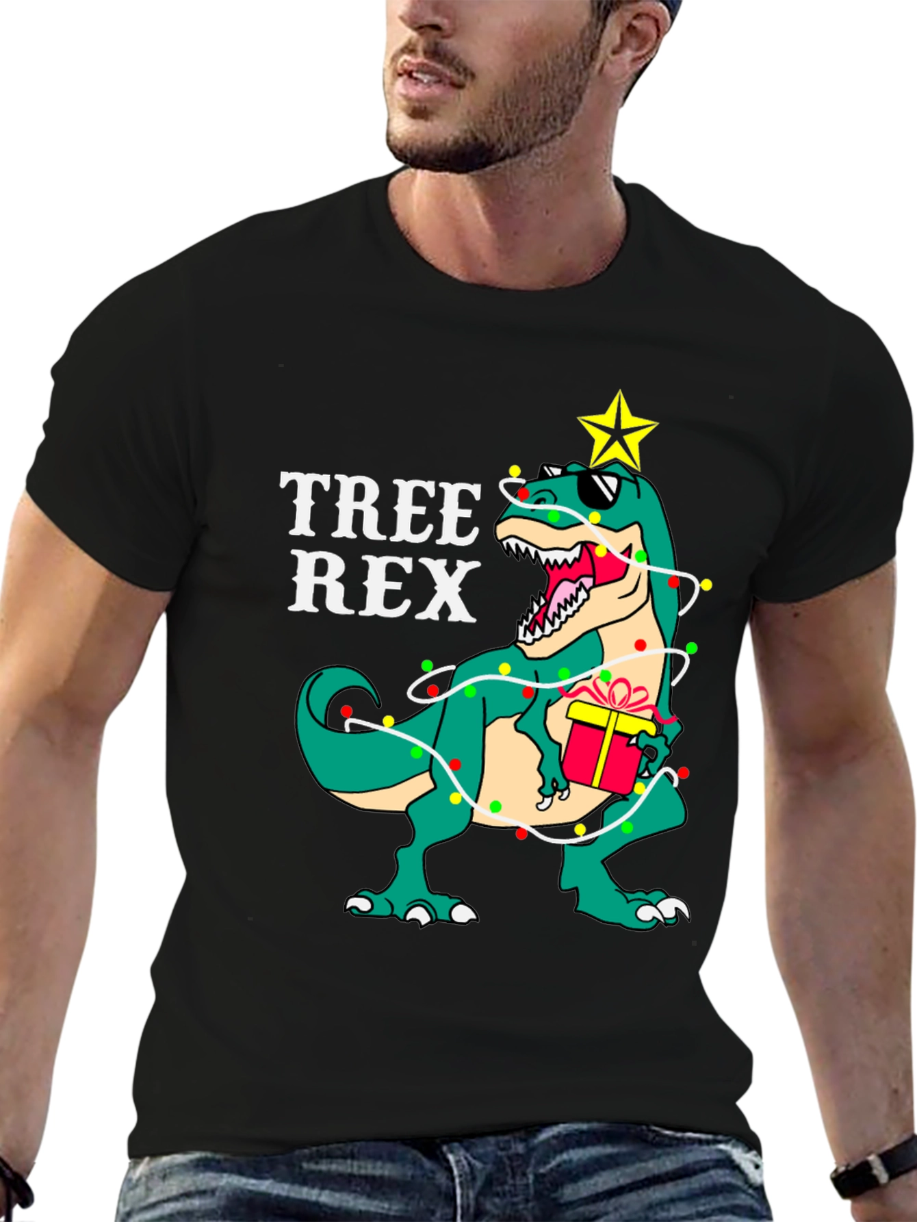 Tree Rex T-Shirt - Dinosaur Christmas Tee