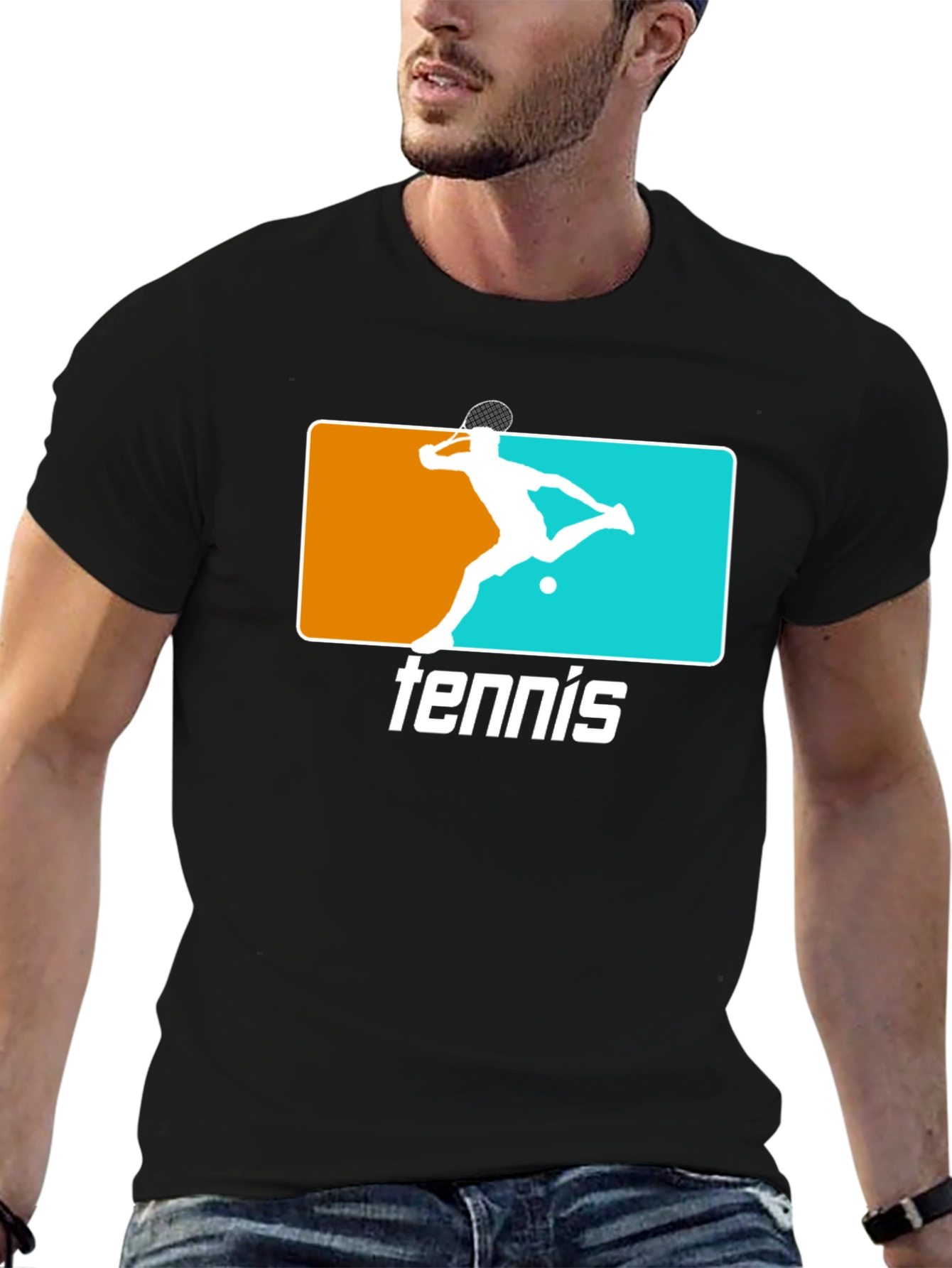 Tennis Graphic Tee - Black