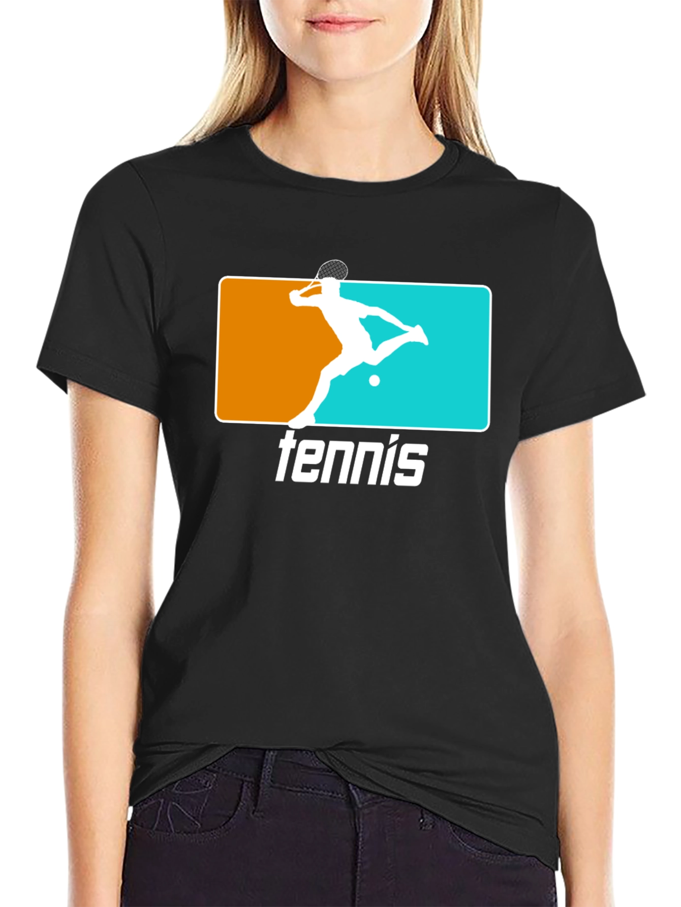 Tennis Graphic Tee - Black