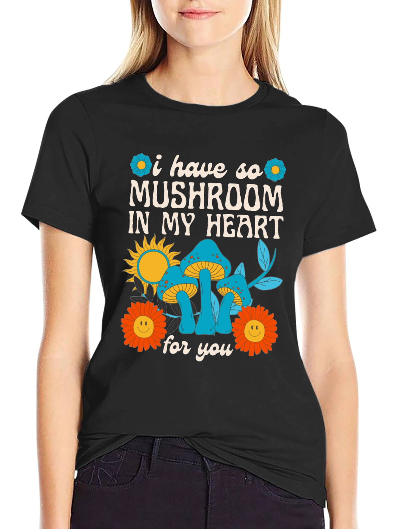 Mushroom Heart Graphic Tee